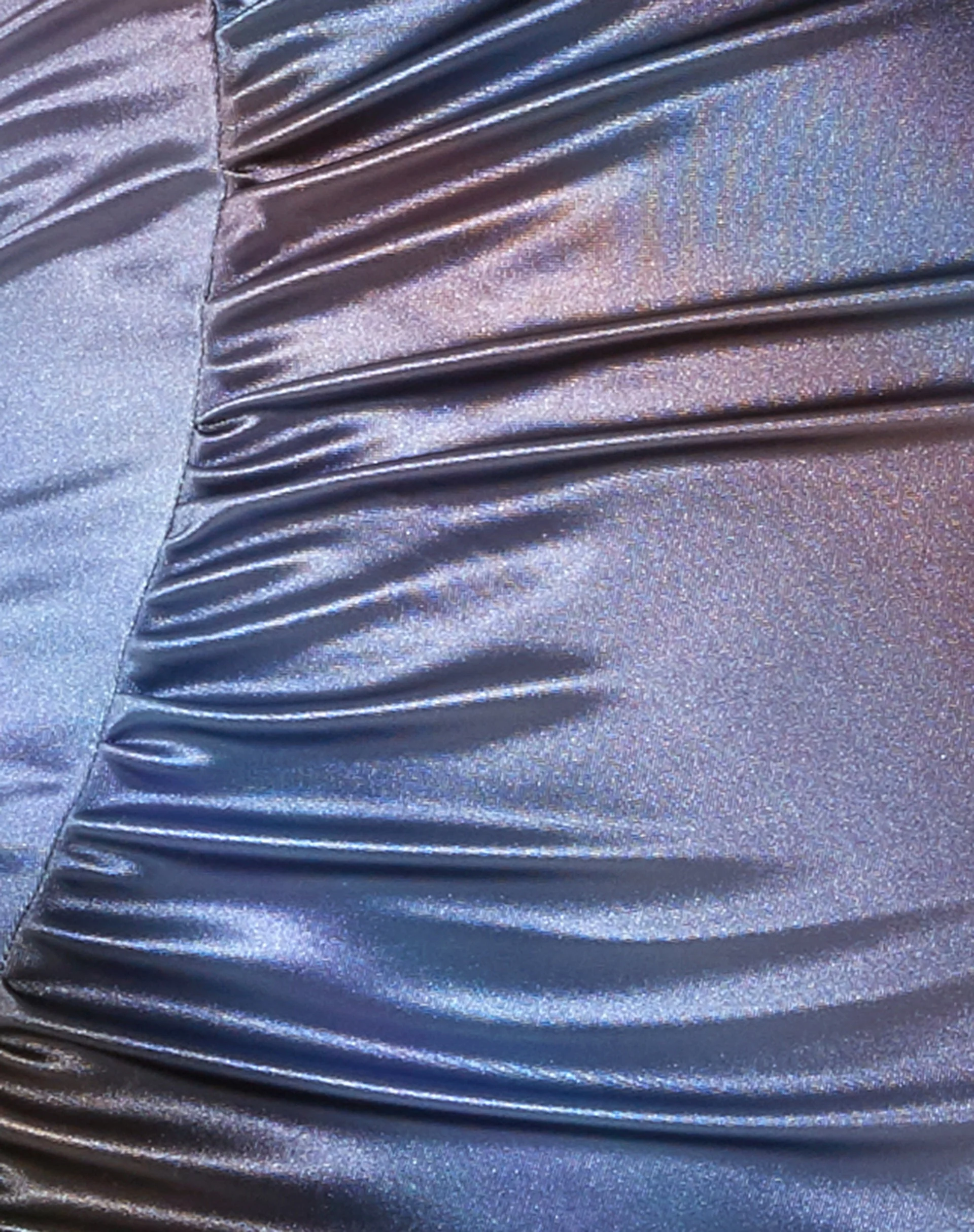 Estola Bodycon Dress in Satin Petrol Ombre - Image 7