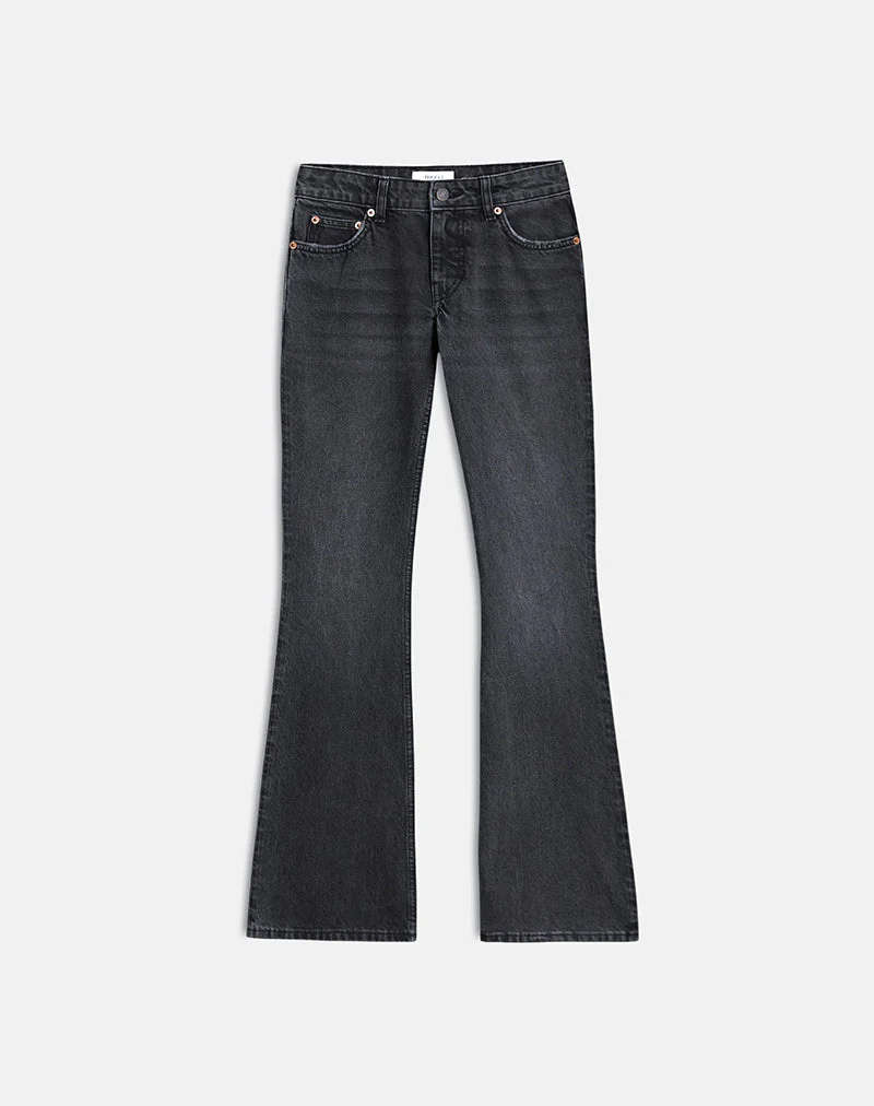 Extra Low Rise Flare Jeans in Vintage Black - Image 5