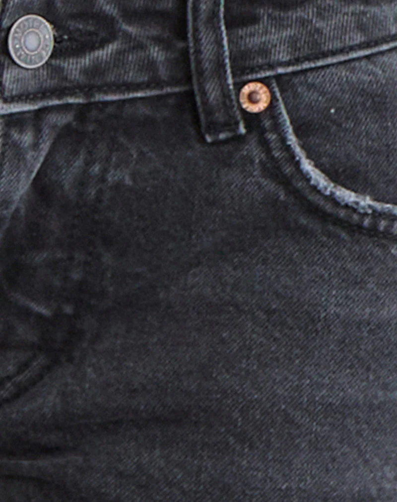 Extra Low Rise Flare Jeans in Vintage Black - Image 7