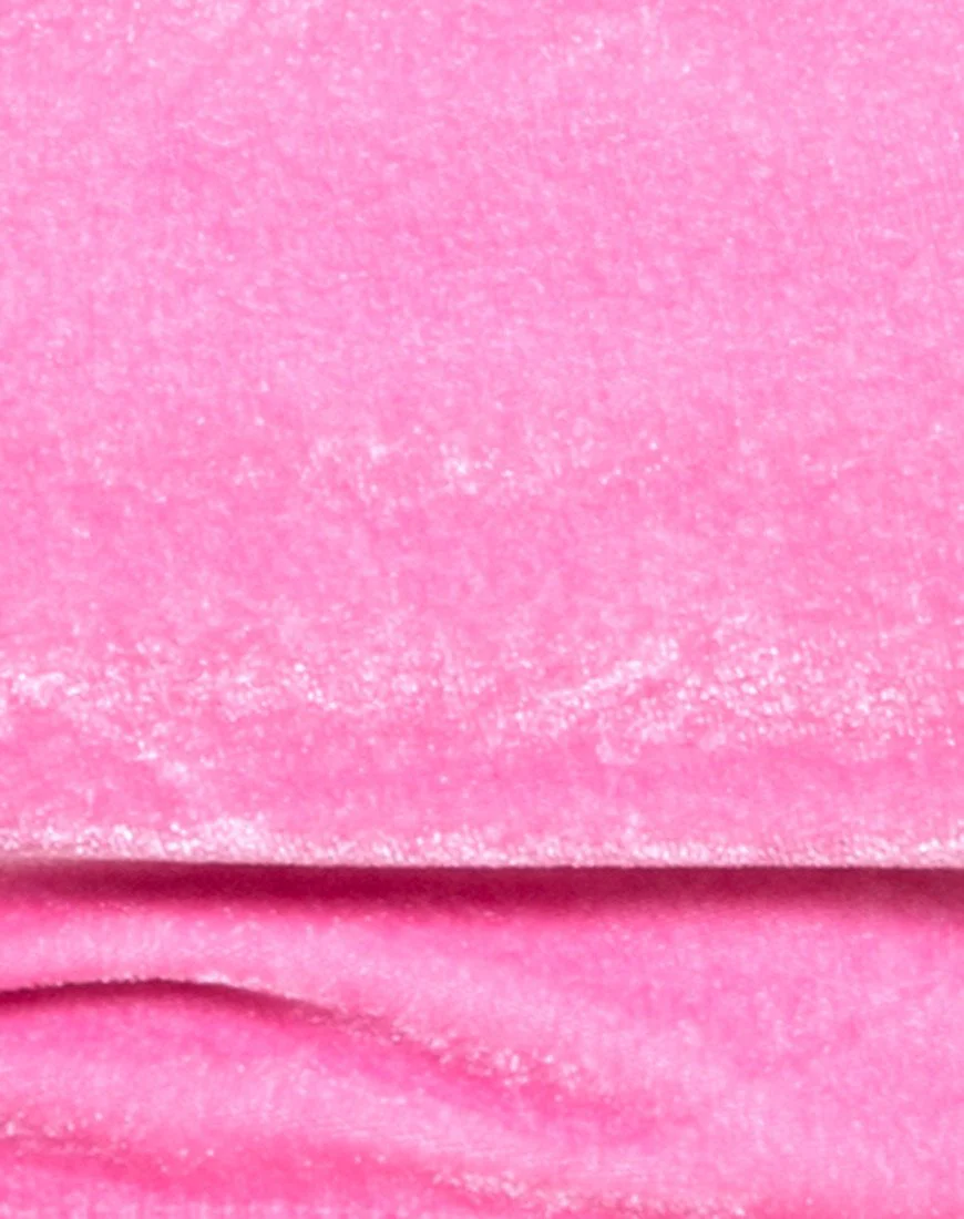 Fabienne Bikini Top in Velvet Candy Pink - Image 5