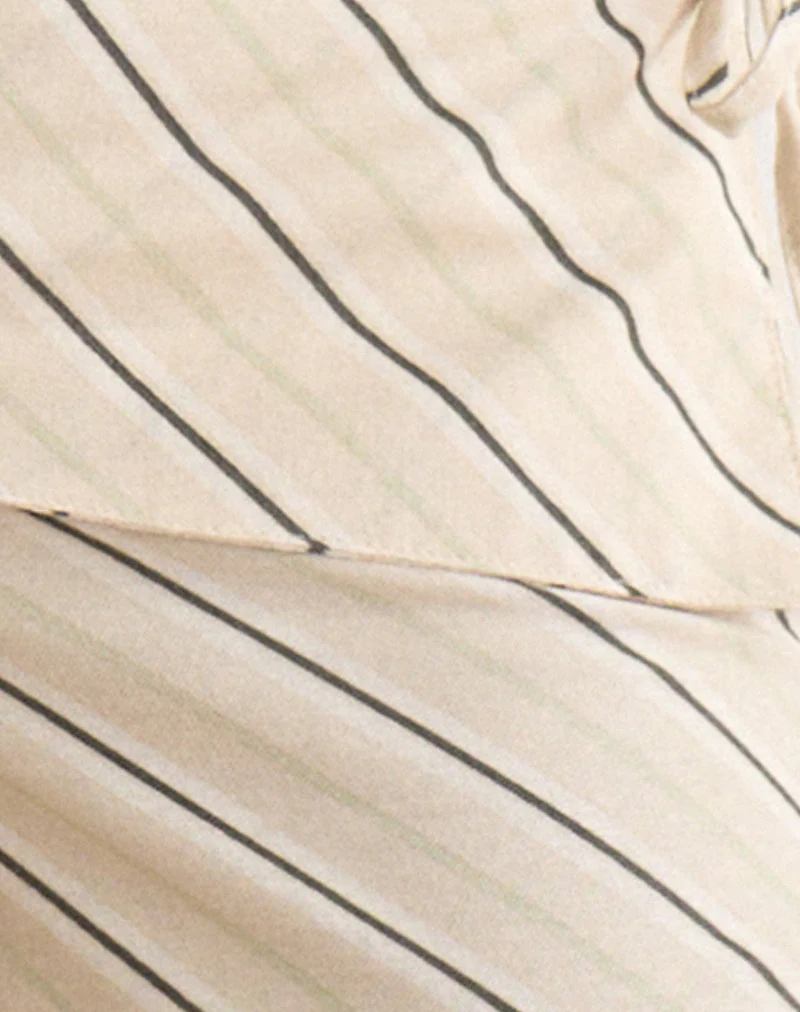 Faria Trouser in Tilt Lines Beige - Image 5