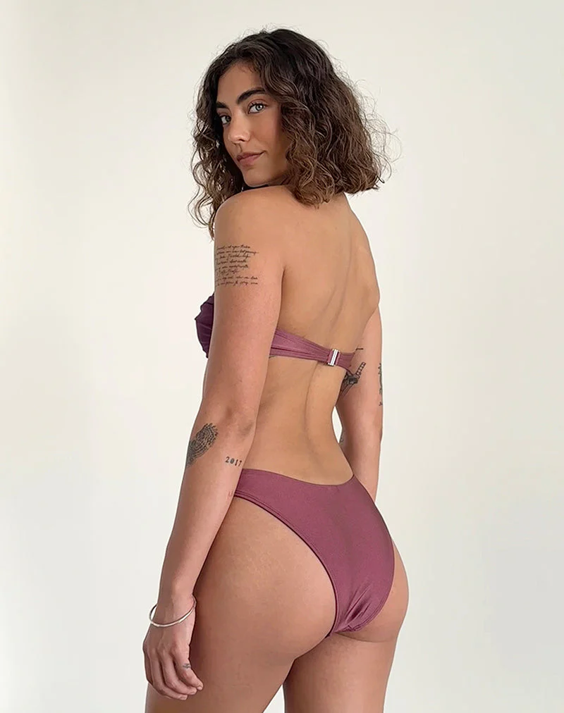 Farida Bikini Bottom in Deep Mauve - Image 4