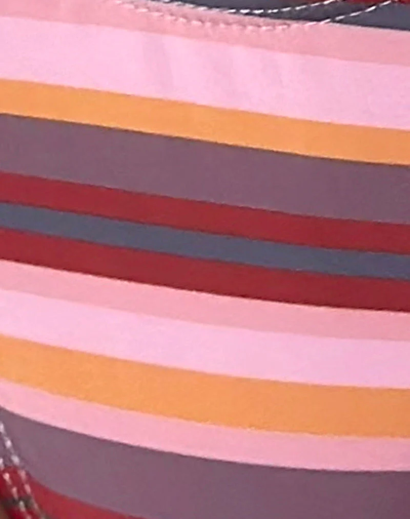 Farida Bikini Bottom in Horizontal Mix Stripe - Image 6