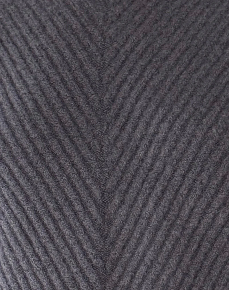 Fergie Asymmetric Knit Jumper in Ocean Storm - Image 6