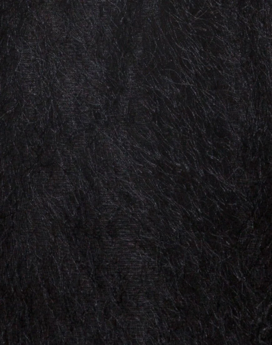 Finn Slip Dress in Fringe Black - Image 5