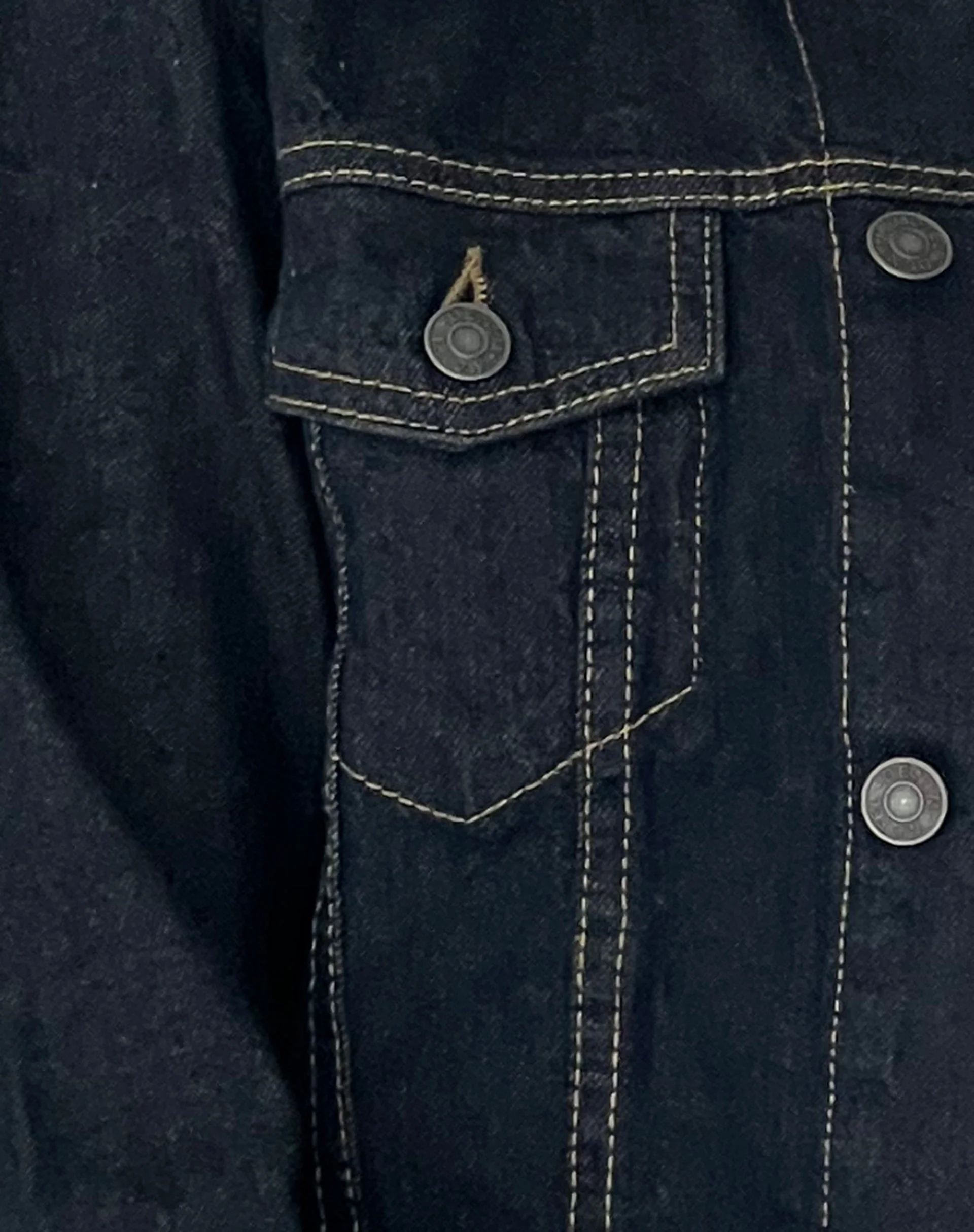 Fitted Denim Jacket in Indigo - Image 6