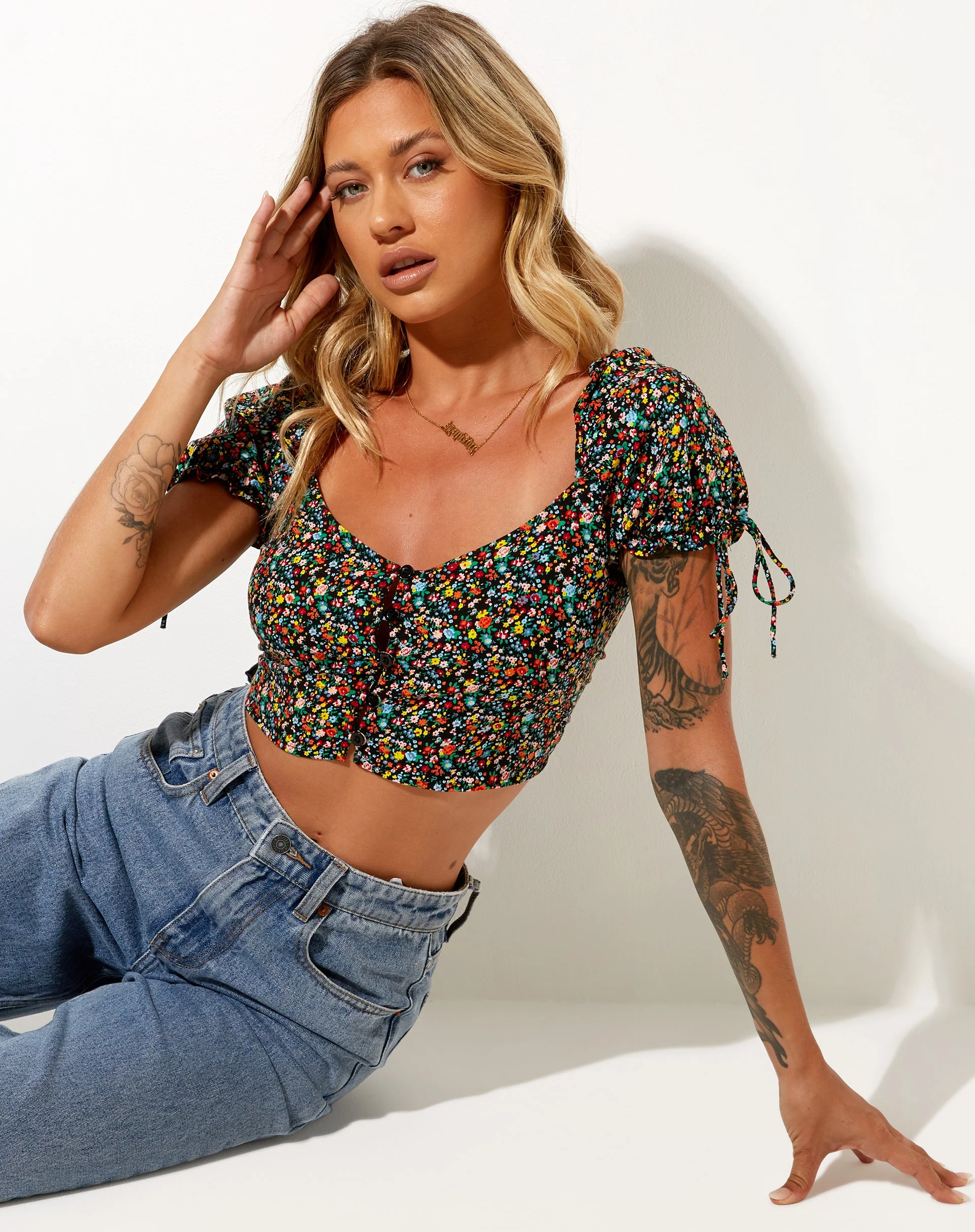 Flaba Crop Top in Kenny Floral - Image 4