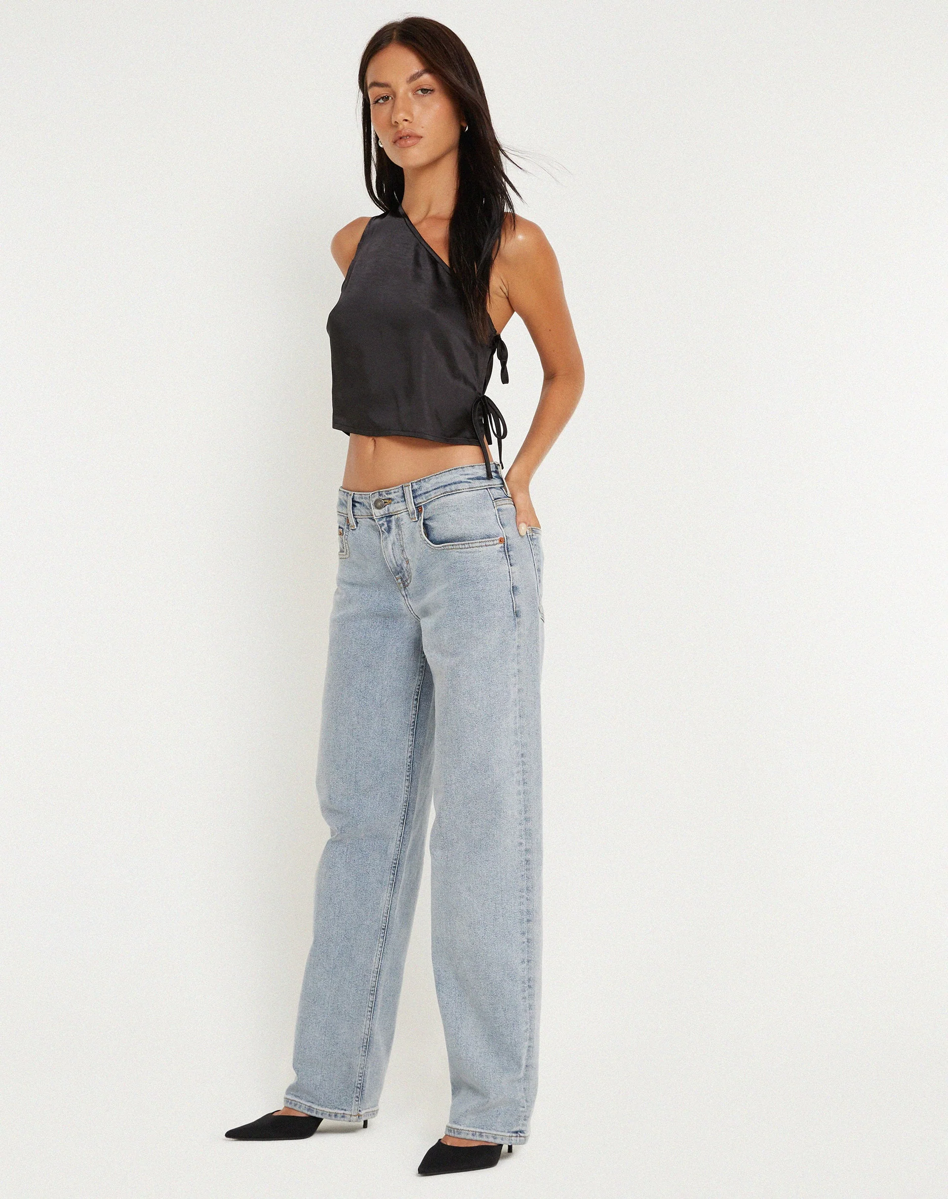 Floella Asymmetrical Top in Black - Image 6