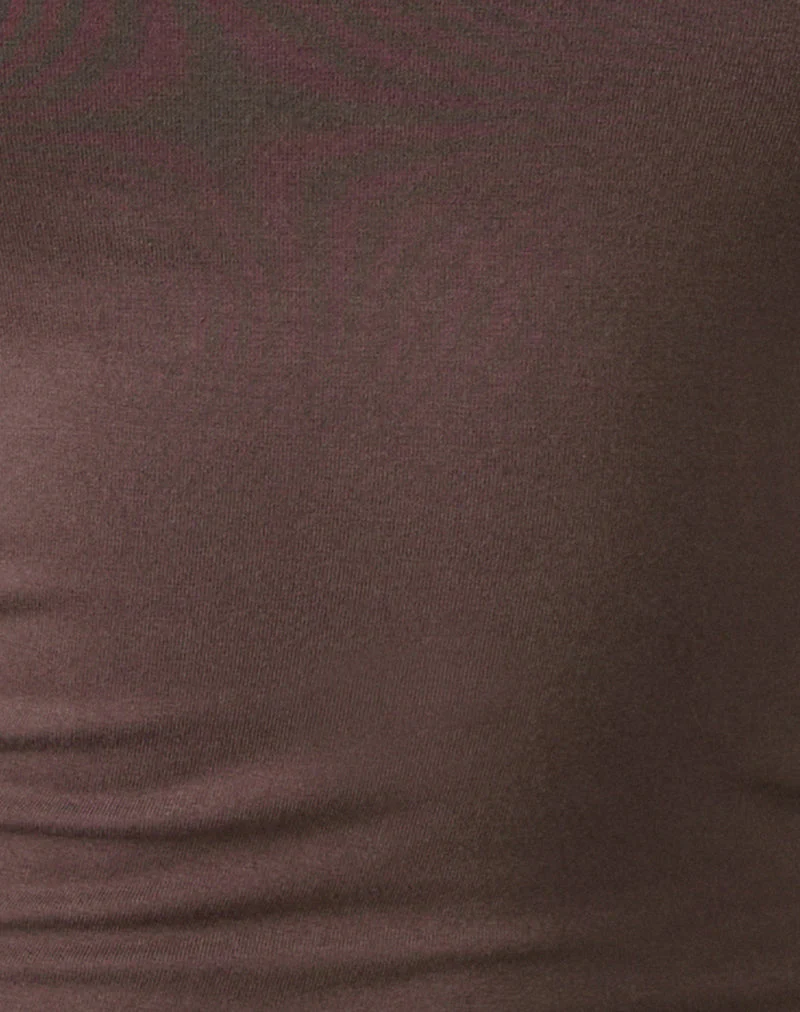 Foster Bandeau Top in Rayon Jersey Deep Taupe - Image 5
