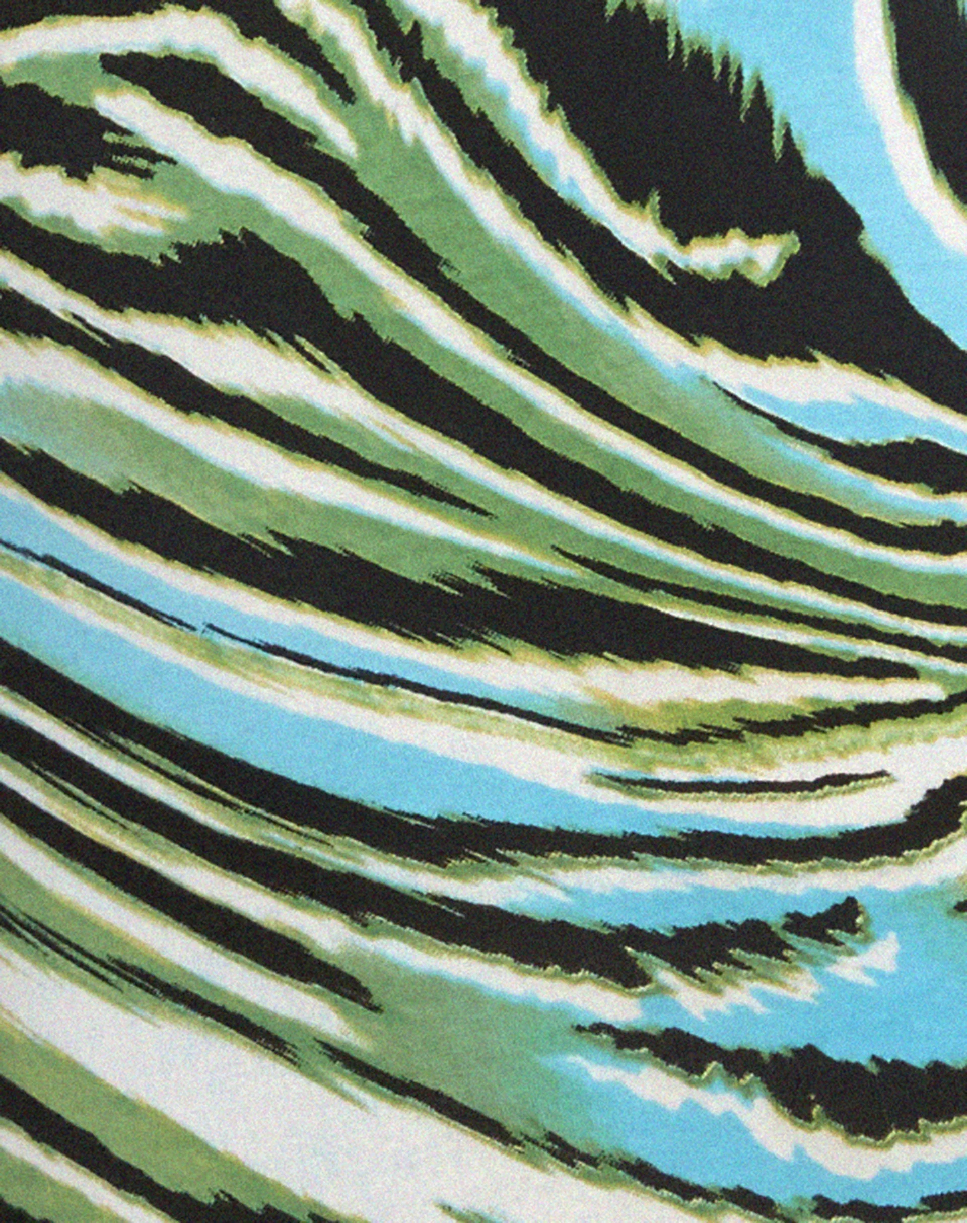 Freya Mini Dress in Warped Zebra Blue - Image 8