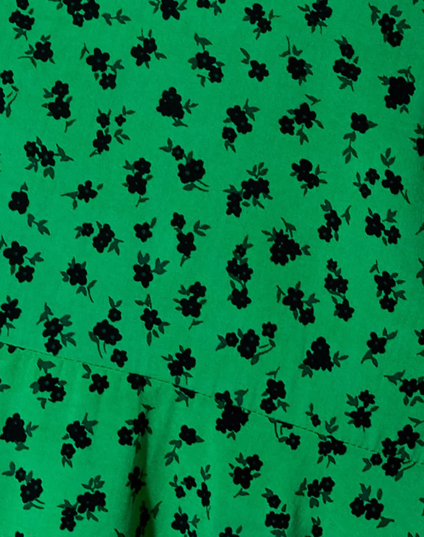 Gaelle Skirt in Dainty Daisy Green - Image 5