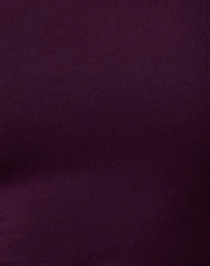 Galile High Neck Top in Jersey Fig - Image 5