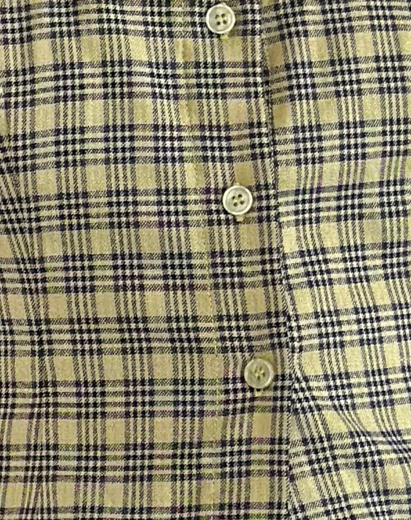 Ganita Button Through Vest Top in Yellow Check - Image 6