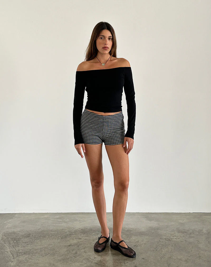 Gelbiya Long Sleeve Open Back Top in Black - Image 3