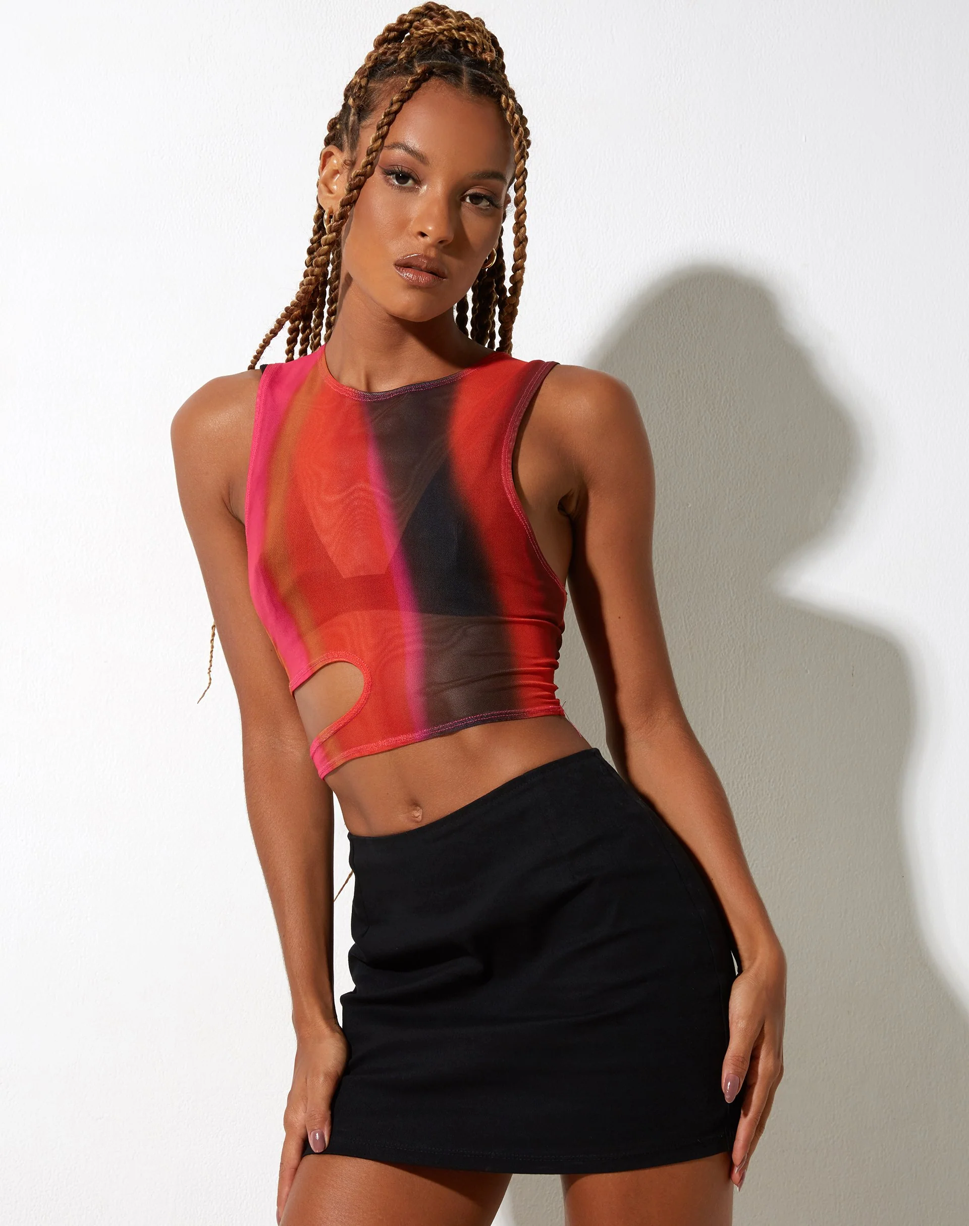 Gilard Crop Top in Solarized Orange and Pink - Image 2