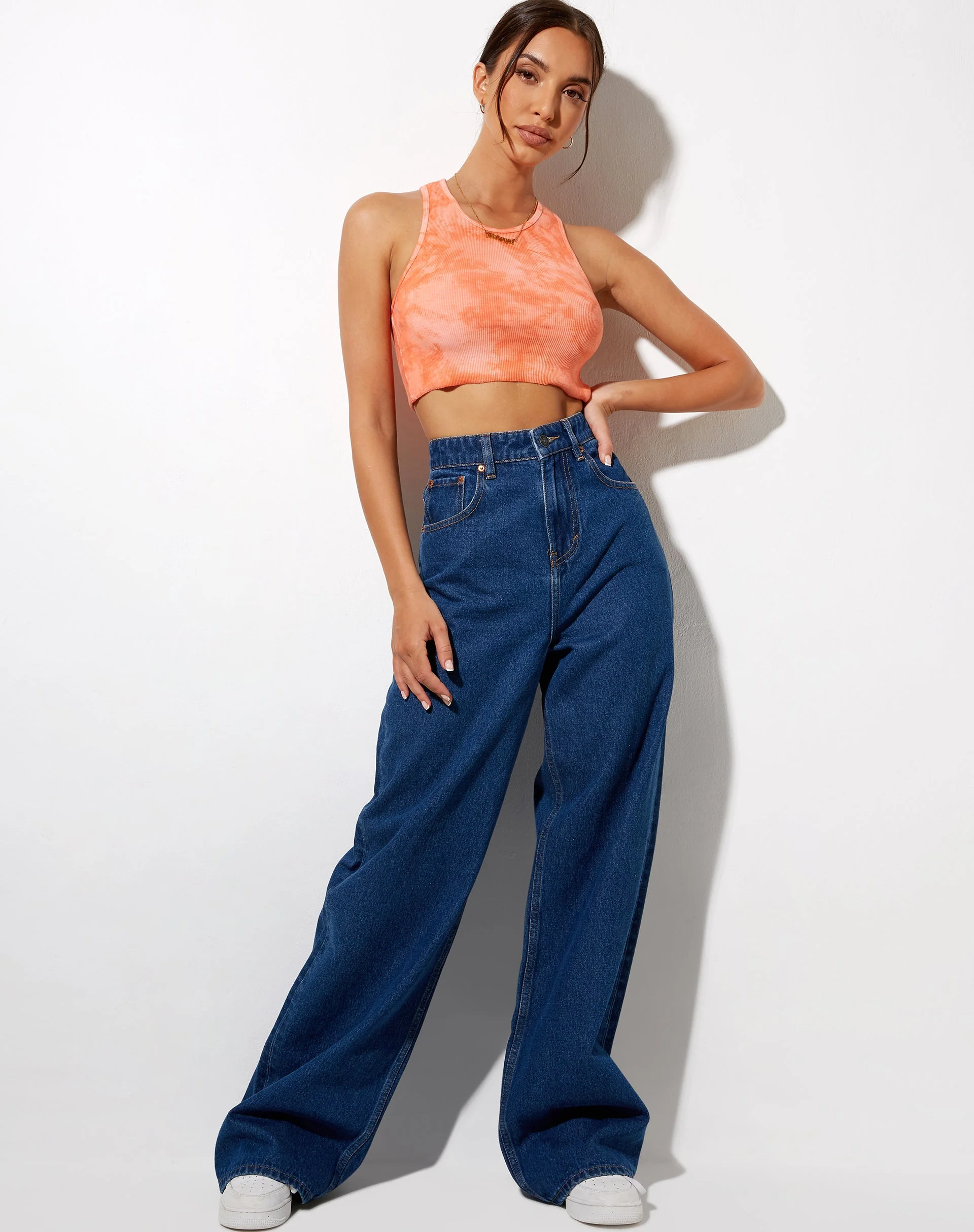 Givas Crop Top in Tangerine Tie Dye - Image 5