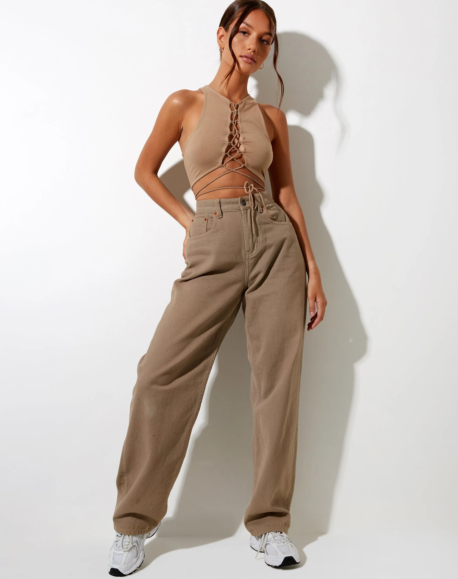 Giwta Crop Top in Biscuit - Image 3