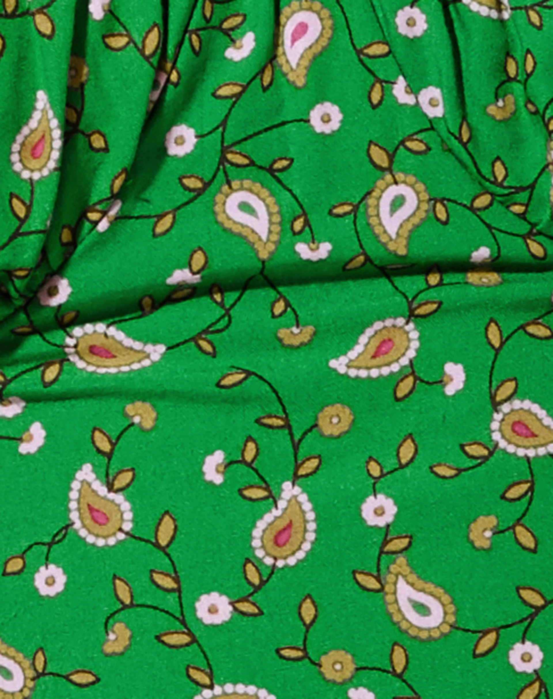 Gladis Crop Top in Paisley Fun Green - Image 5