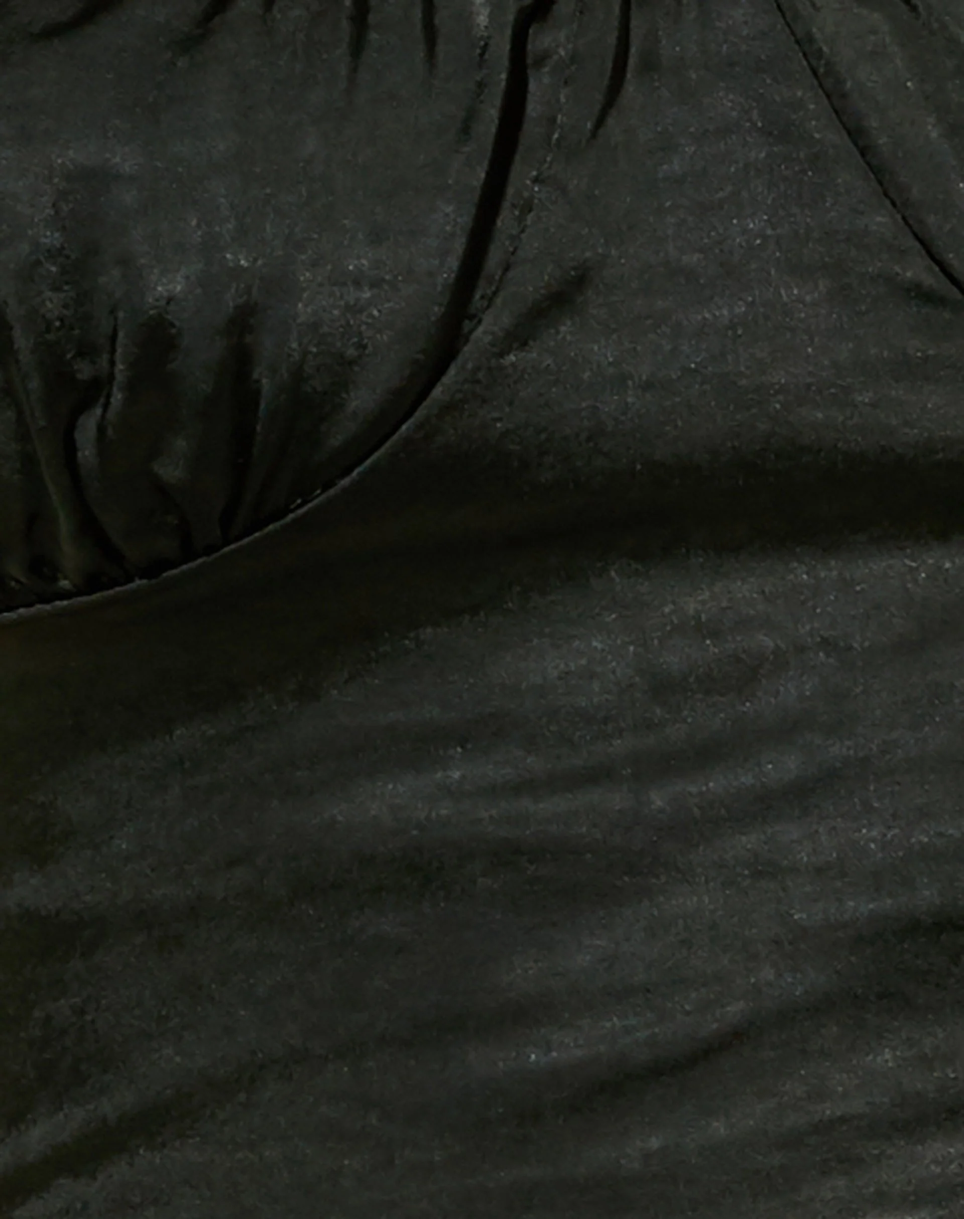Gladis Crop Top in Satin Dark Khaki - Image 5