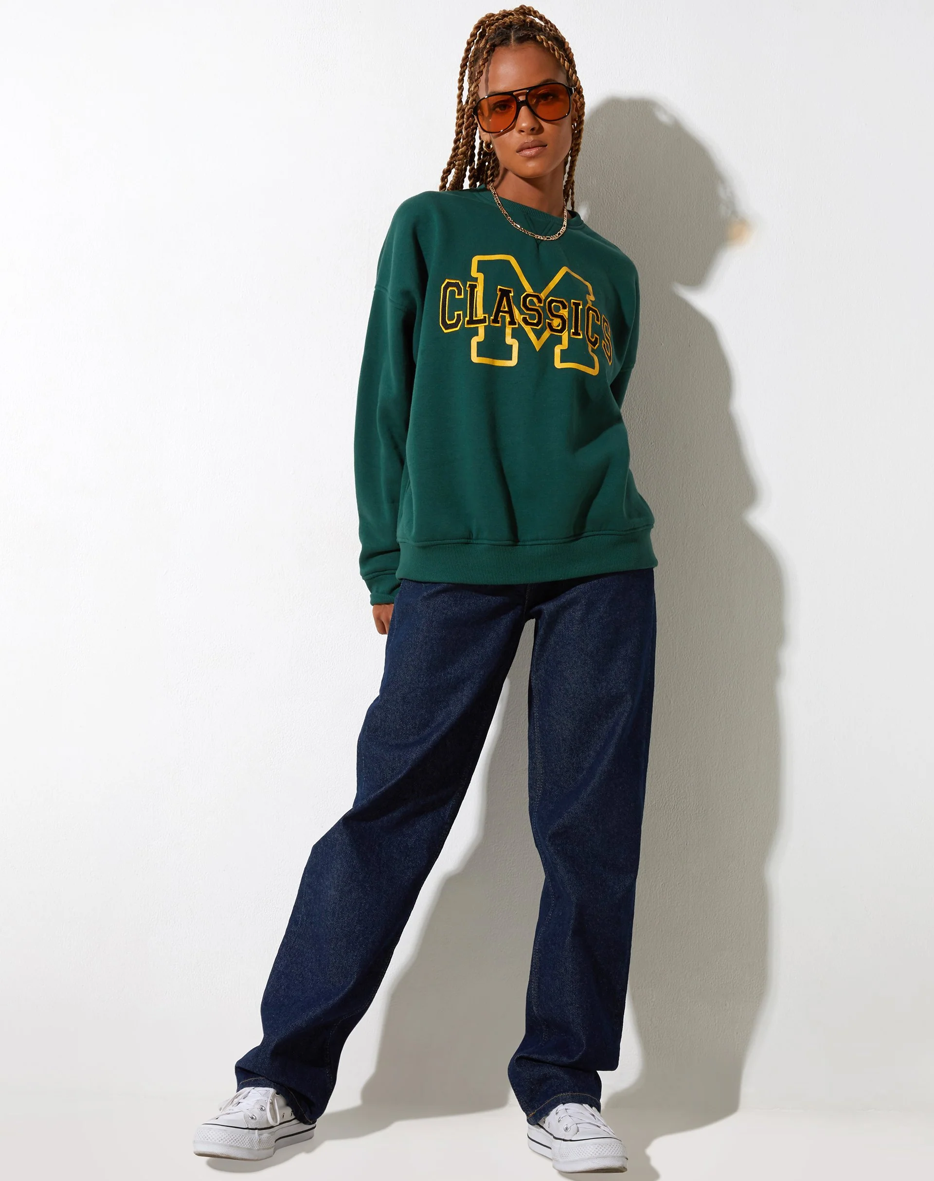 Glan Sweatshirt in Forest Green M Classics - Image 7