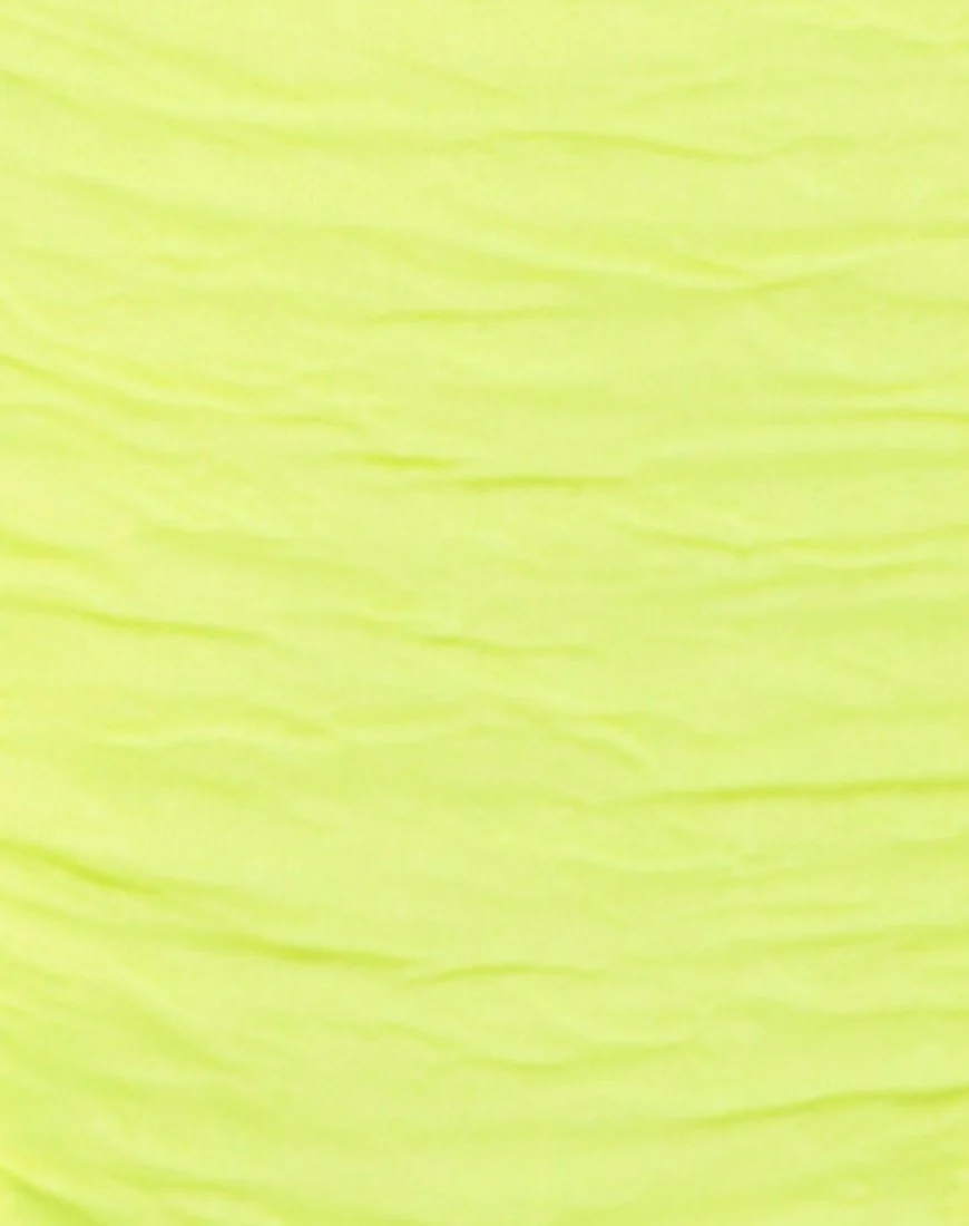 Goddess Swimsuit in 80's Crinkle Sour Lime - Image 5