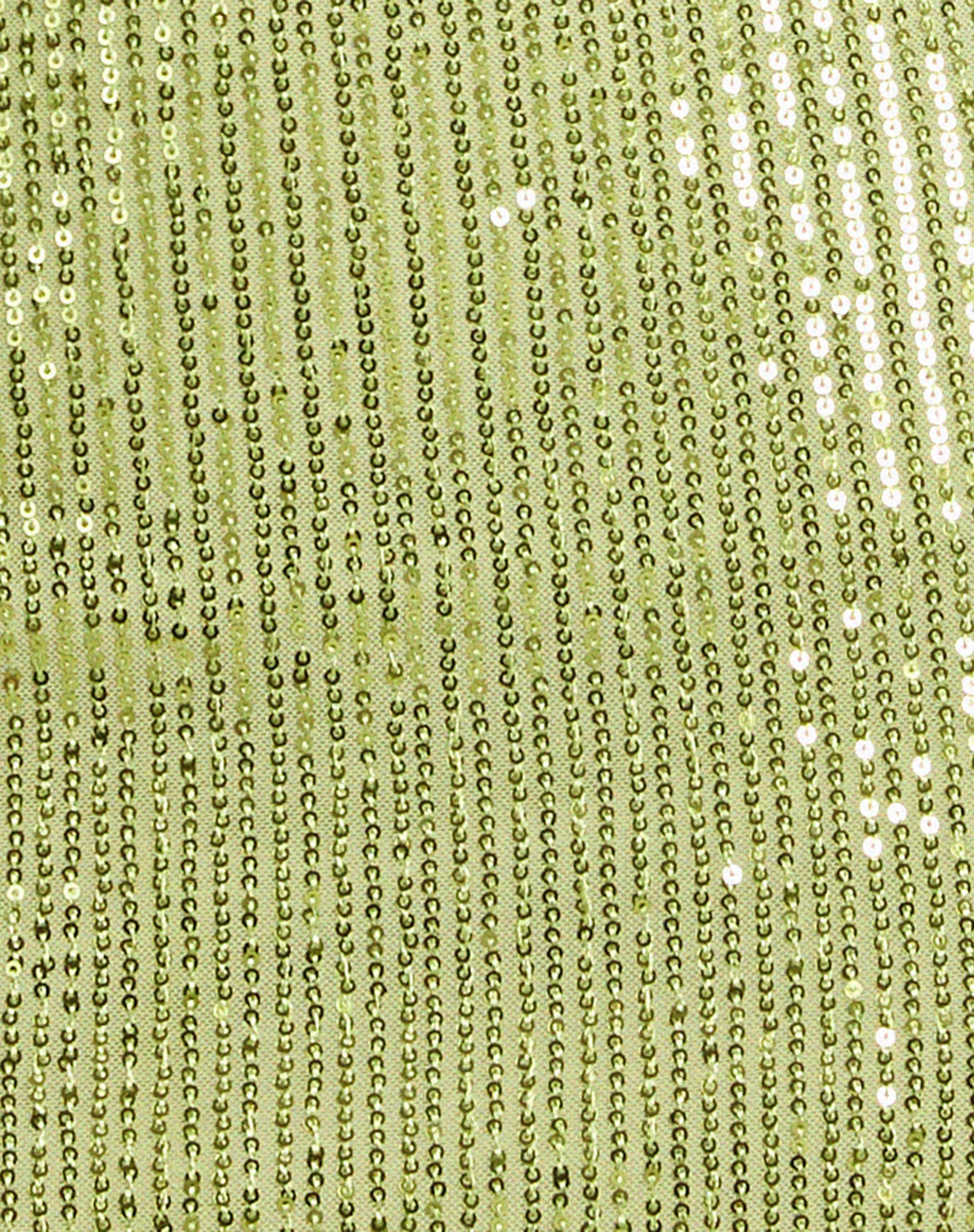 Guida Mini Skirt in Drape Sequin Lime Green - Image 7