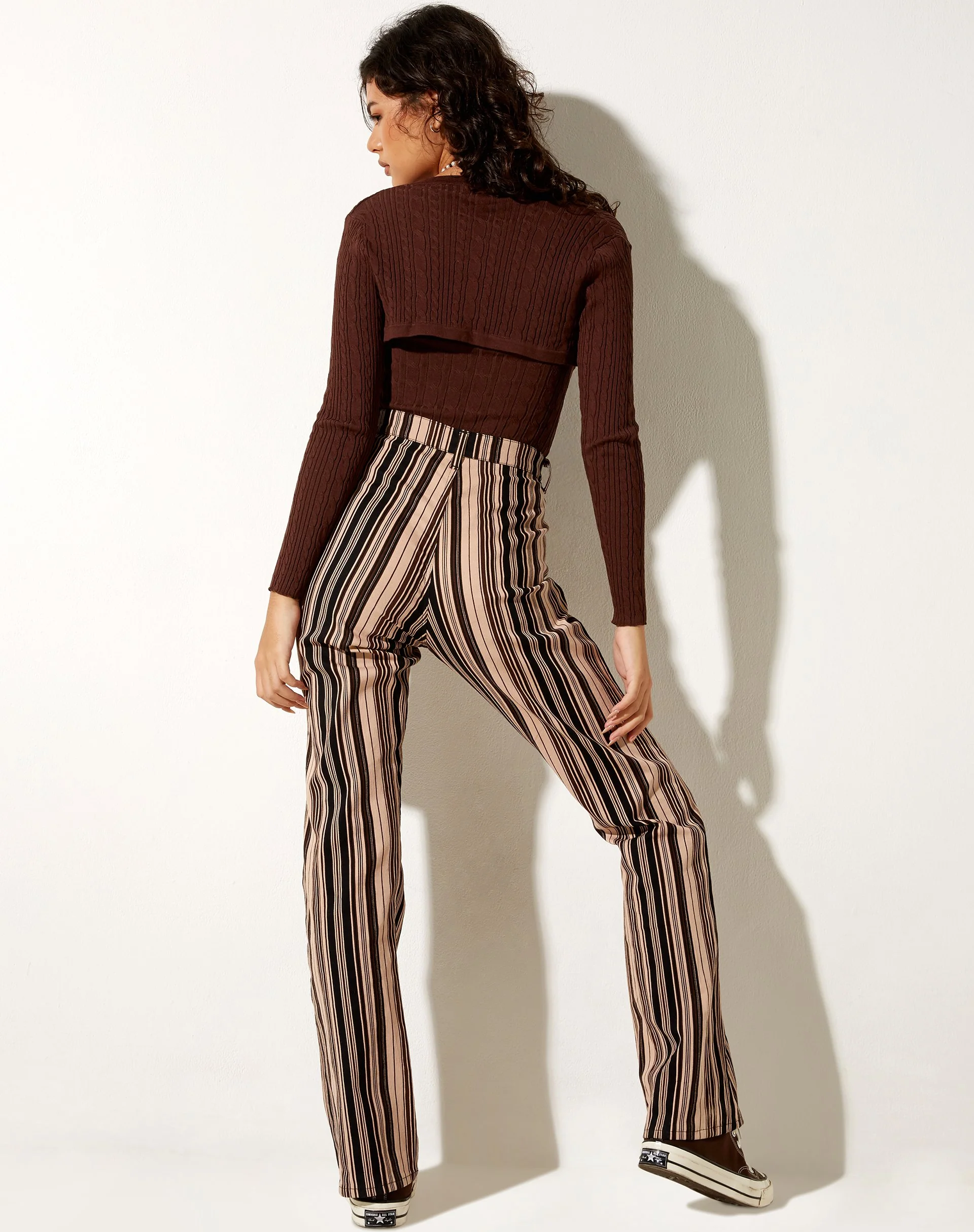 Gya Longsleeve Top in Knit Chocolate - Image 4