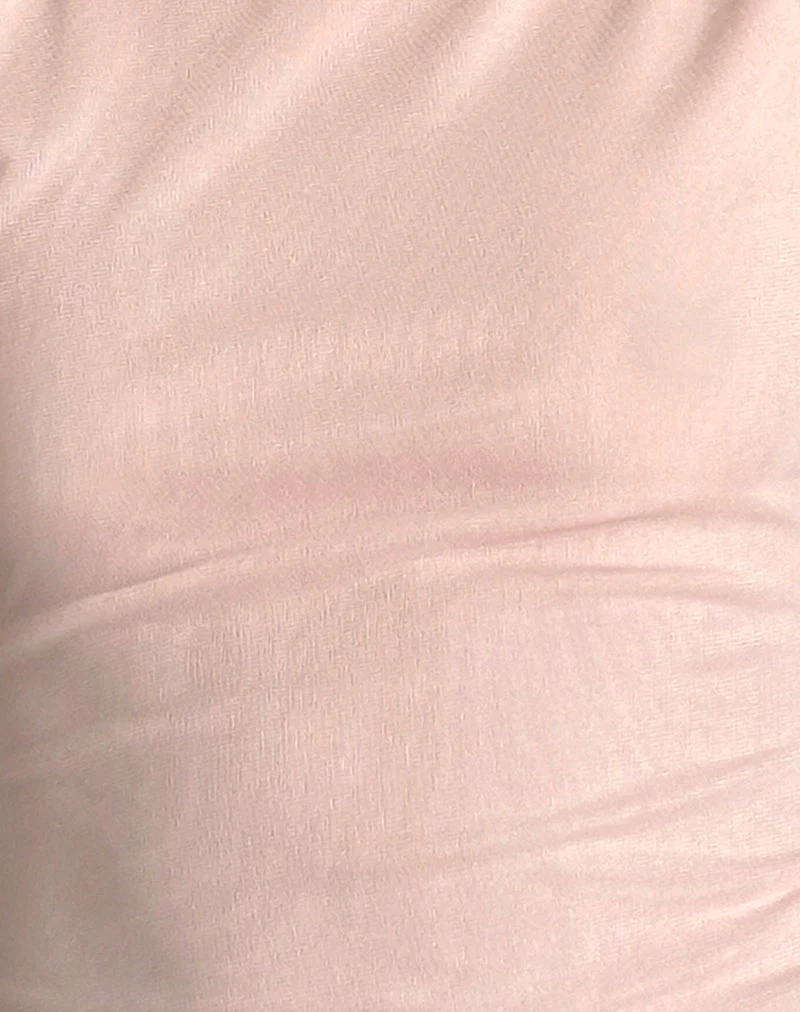 Hala Sleeveless Top in Peach Skin Mesh - Image 6