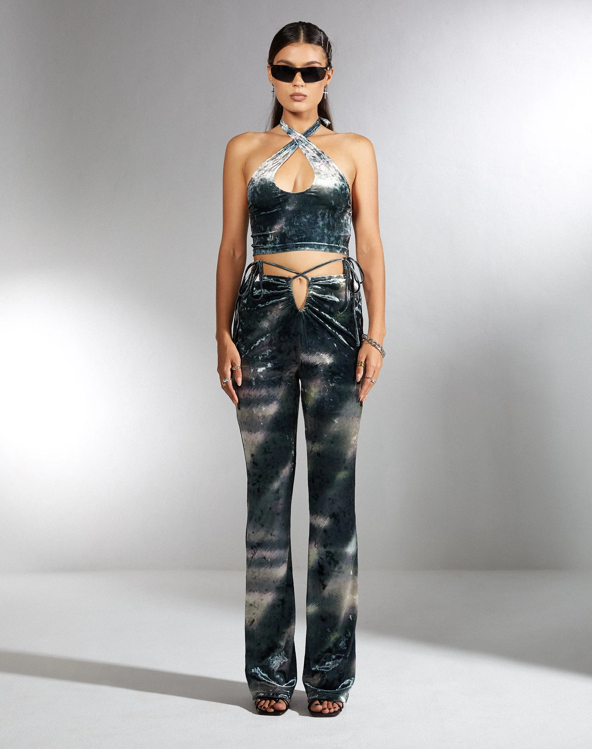 Halima Crop Top in Abstract Camo - Image 7
