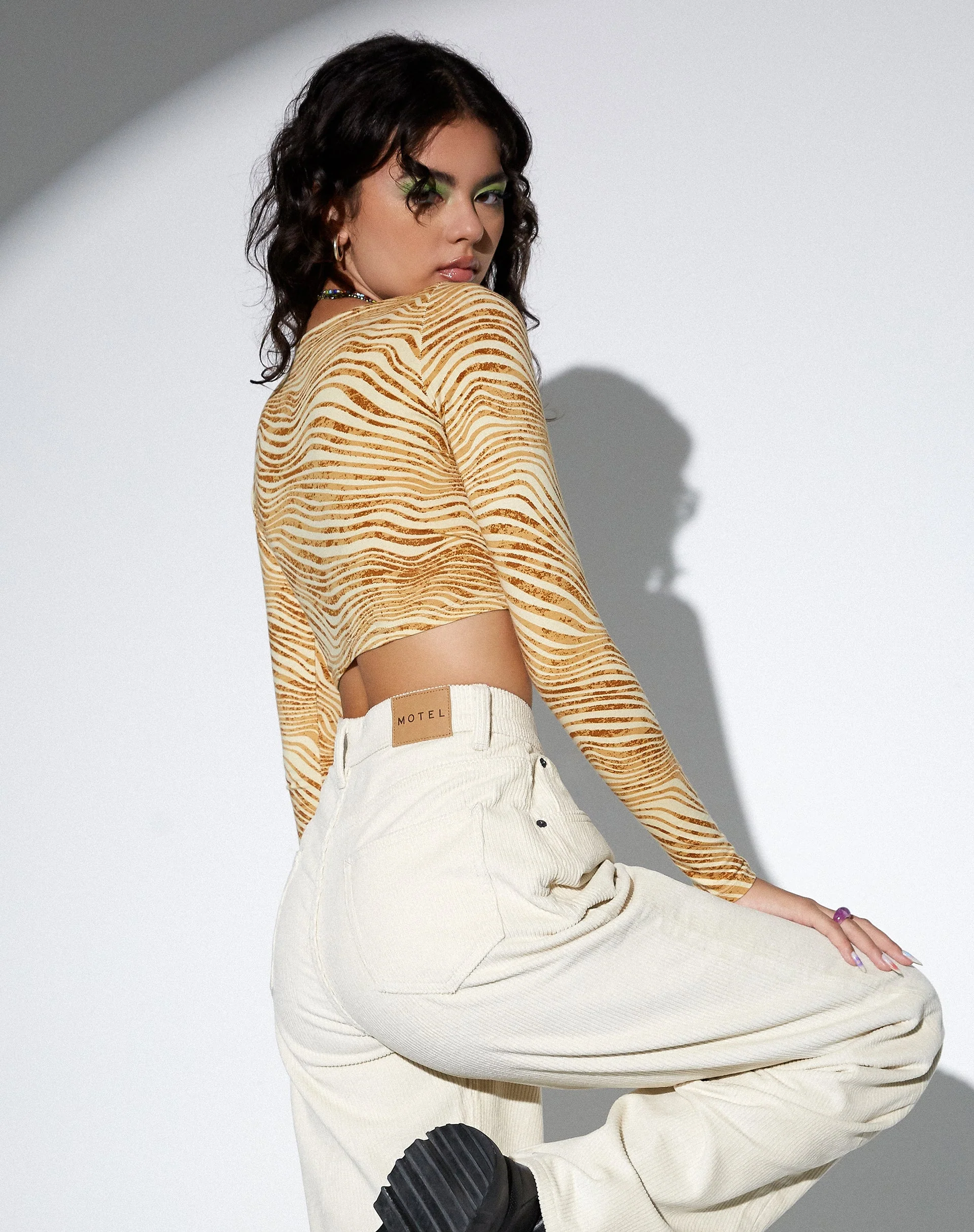 Heloise Crop Top in Desert Terrain Tan - Image 3