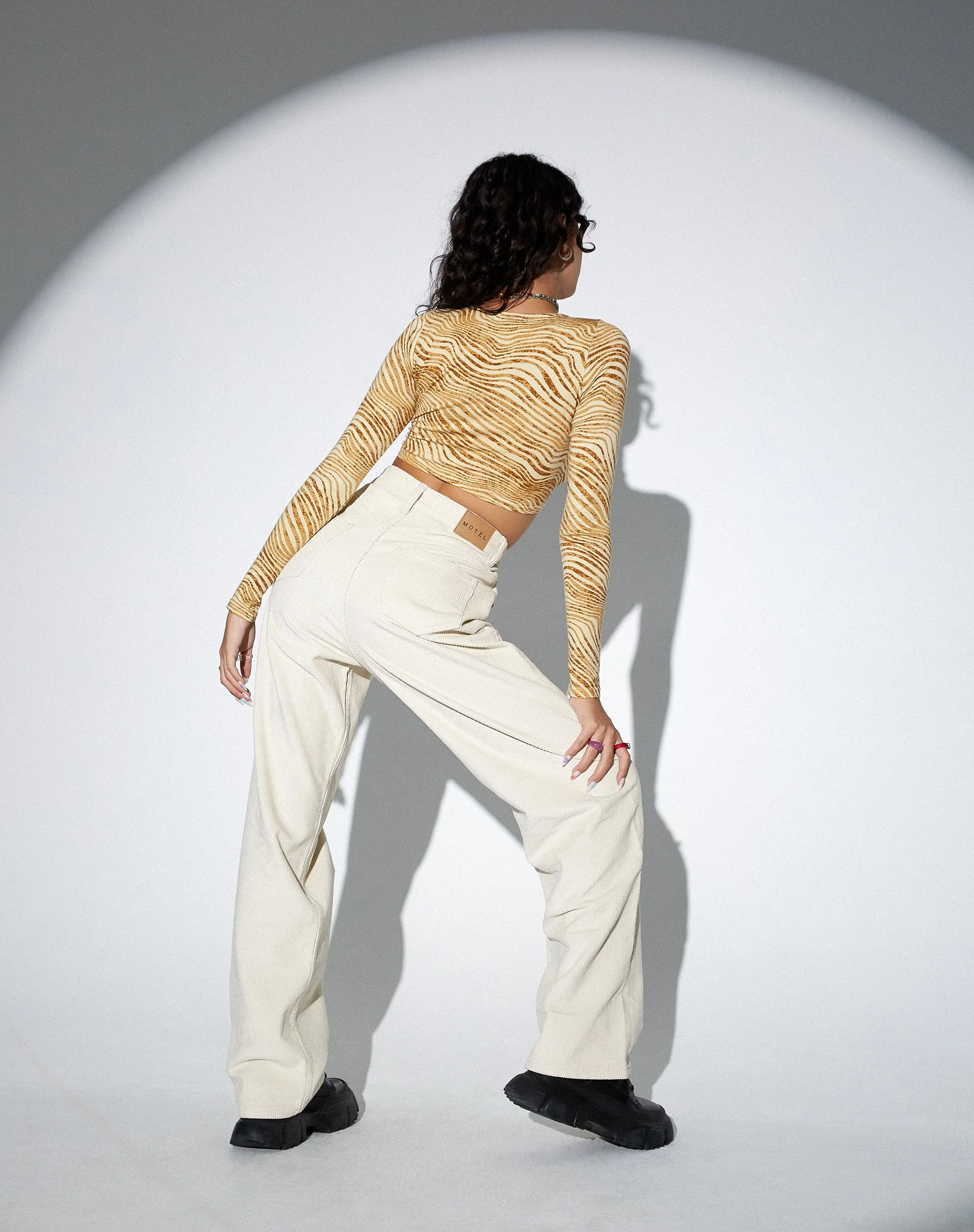 Heloise Crop Top in Desert Terrain Tan - Image 6