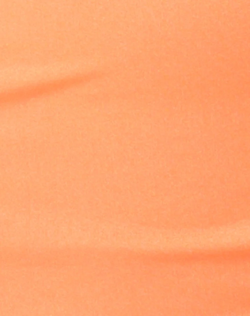 Hulana Bodycon Dress in Fluro Orange - Image 5