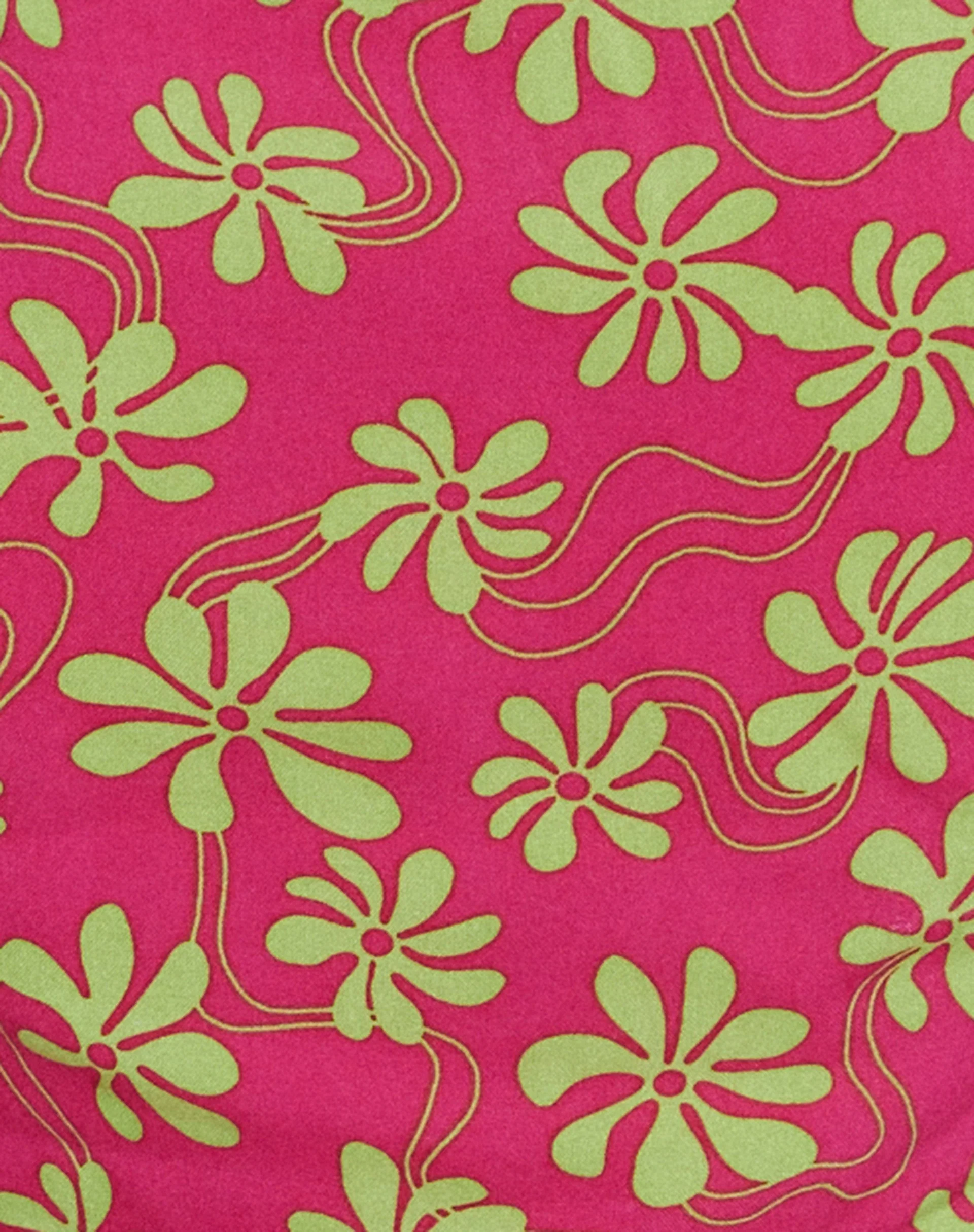 MOTEL X BARBARA Ima Mini Skirt in 90's Beachy Floral Hot Pink - Image 5