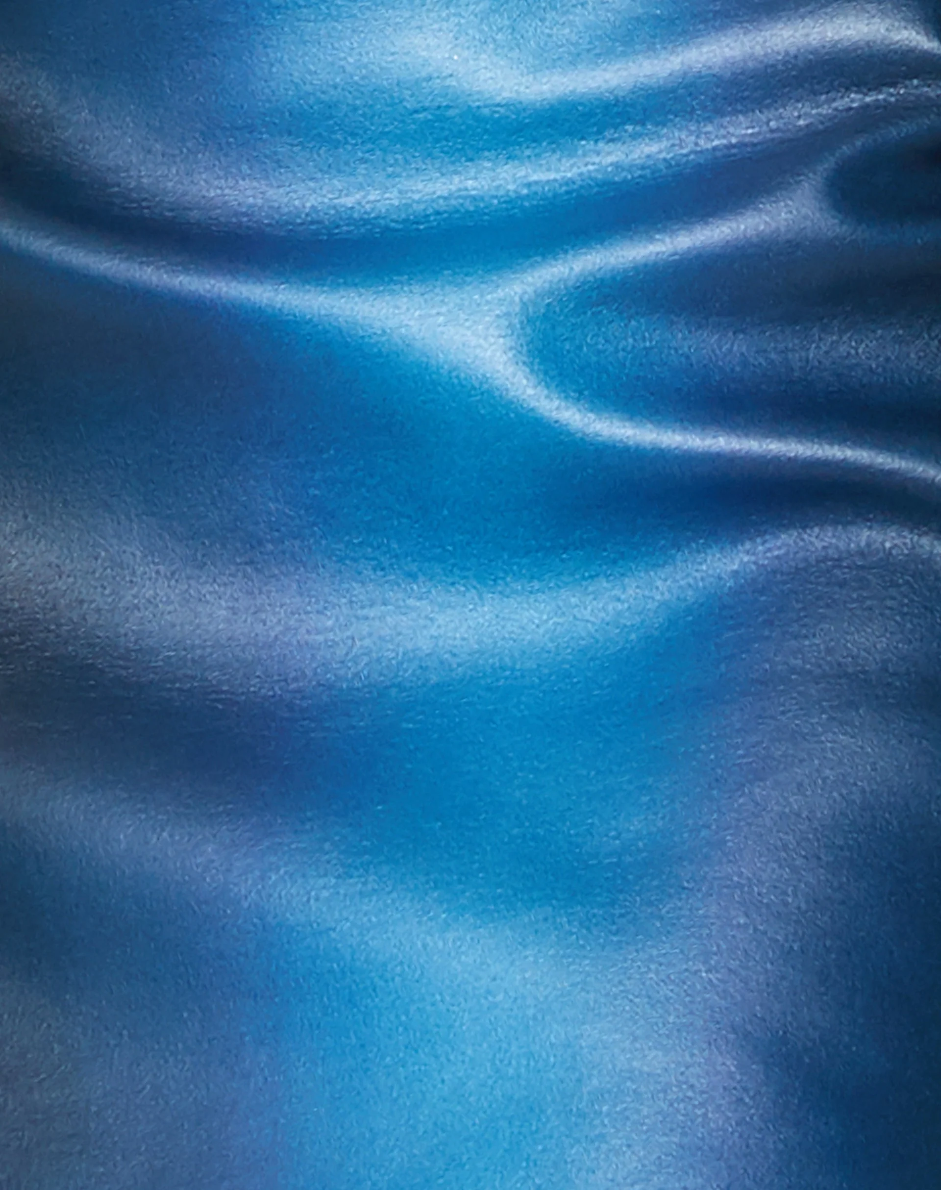 Ima Mini Skirt in PU Ombre Blue - Image 5