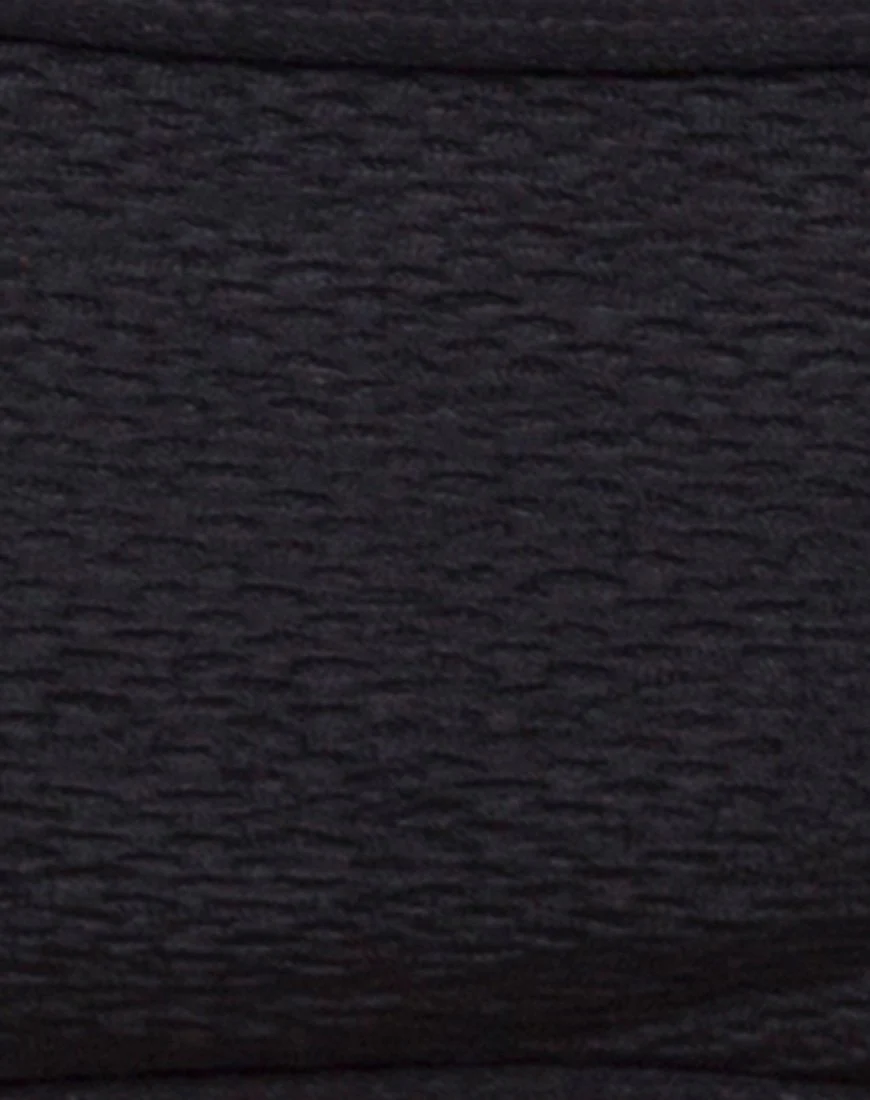 Ina Top Bikini in Textured Black - Image 3