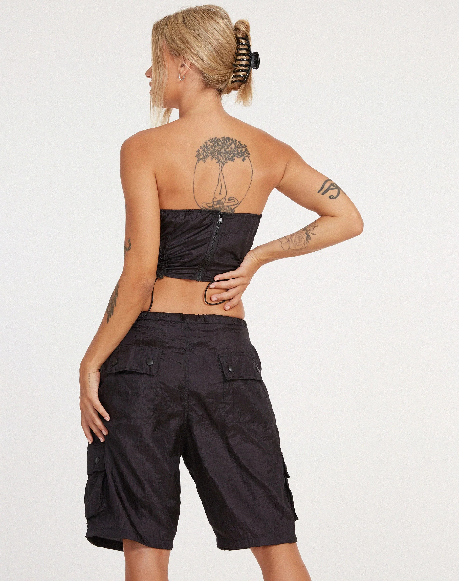 Isao Bandeau Top in Black - Image 2