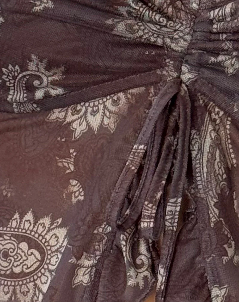 Jaraga Butterfly Top in Tonal Black Paisley - Image 6