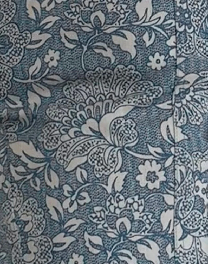Jatemi Corset Top in Blue Ornate Print - Image 7