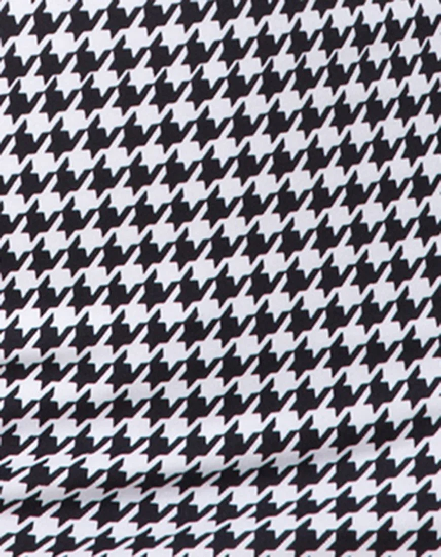 Jazzie Off The Shoulder Dress in Dogtooth - Image 5