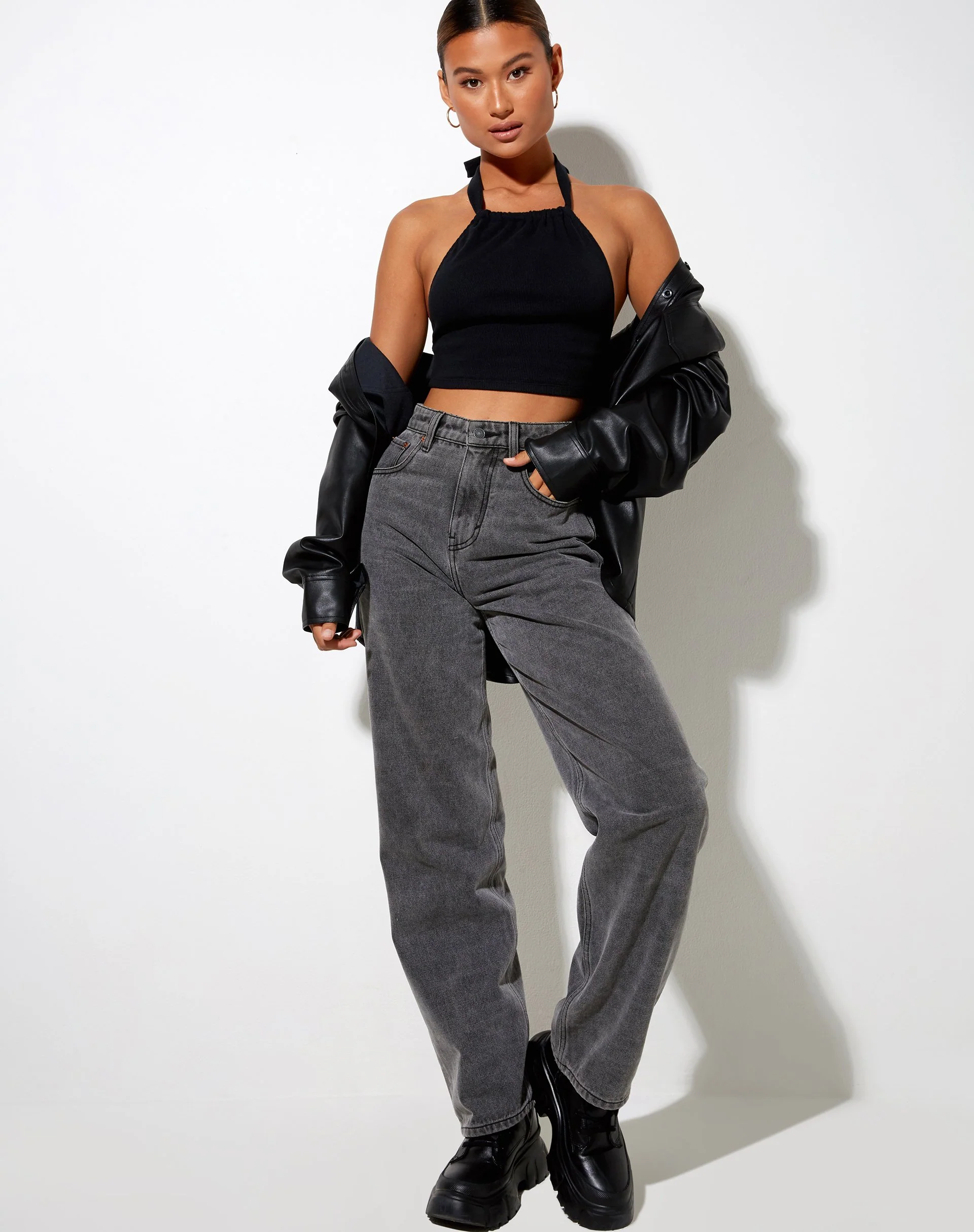 Jica Crop Top in Black - Image 3