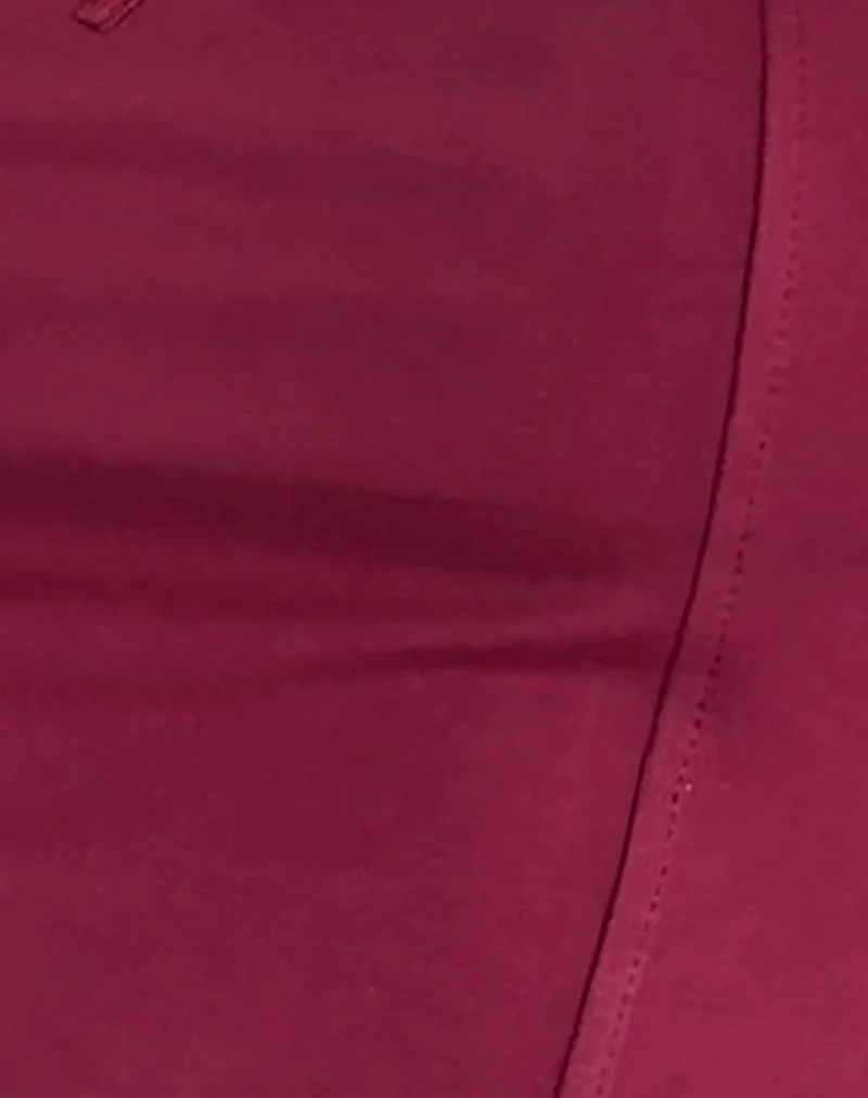 Jinisa Corset Top in Burgundy - Image 6