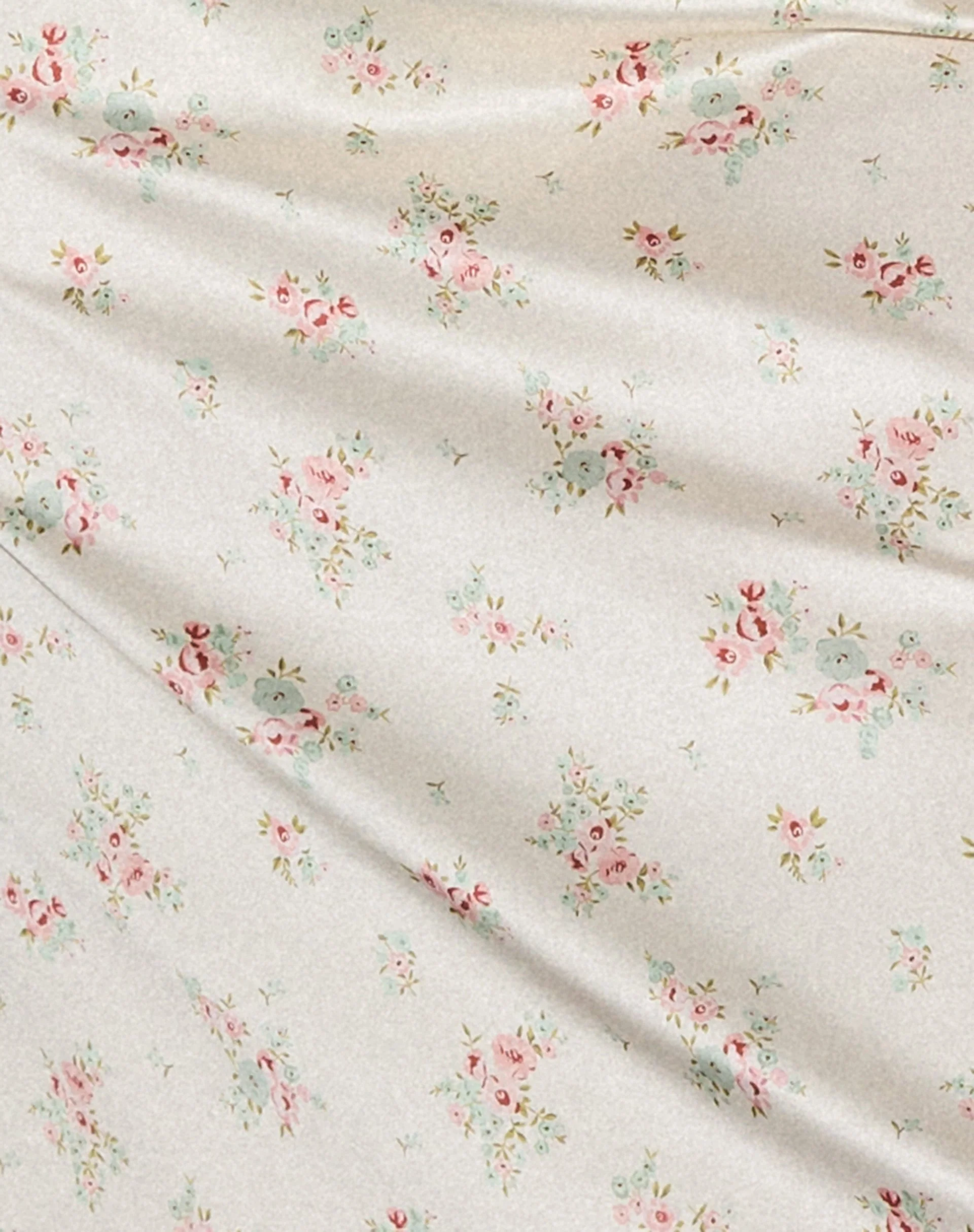 Jinora Midi Dress in Satin Vintage Rose Garland - Image 8