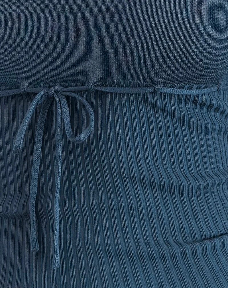 Joanie Rib Knit Top in Ocean Storm - Image 6