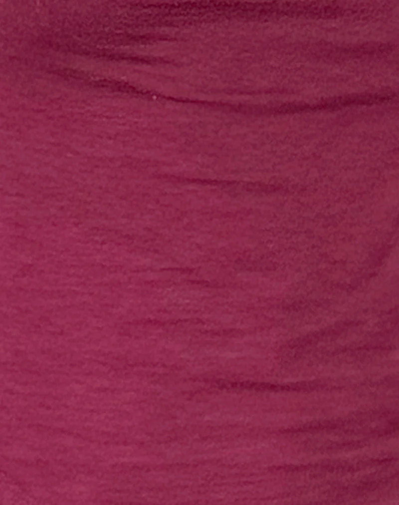 Jojes Jersey Tee in Burgundy - Image 6