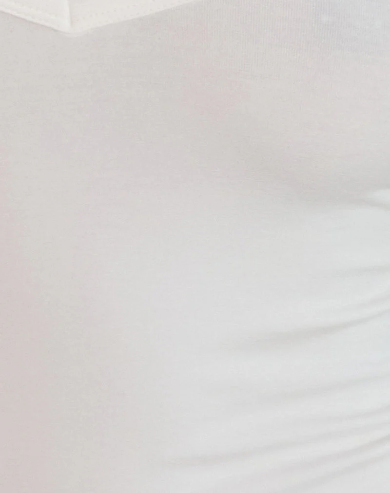 Jugo Halterneck Top in Ivory with Eyelets - Image 6