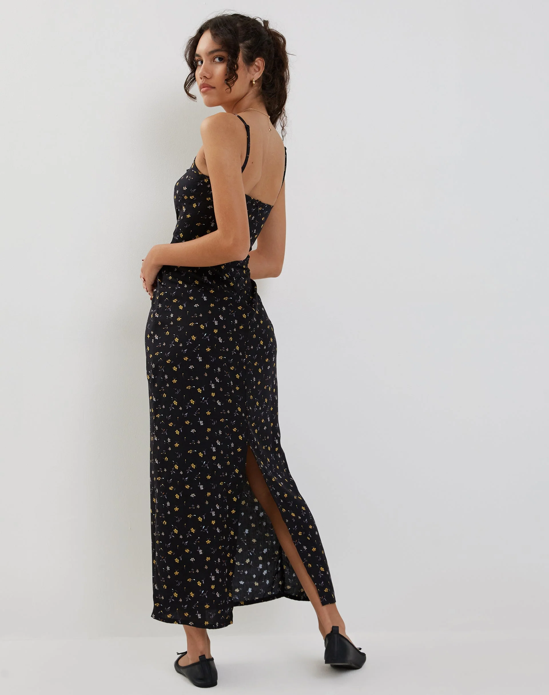 Kafka Maxi Dress in Pretty Petal Black - Image 2