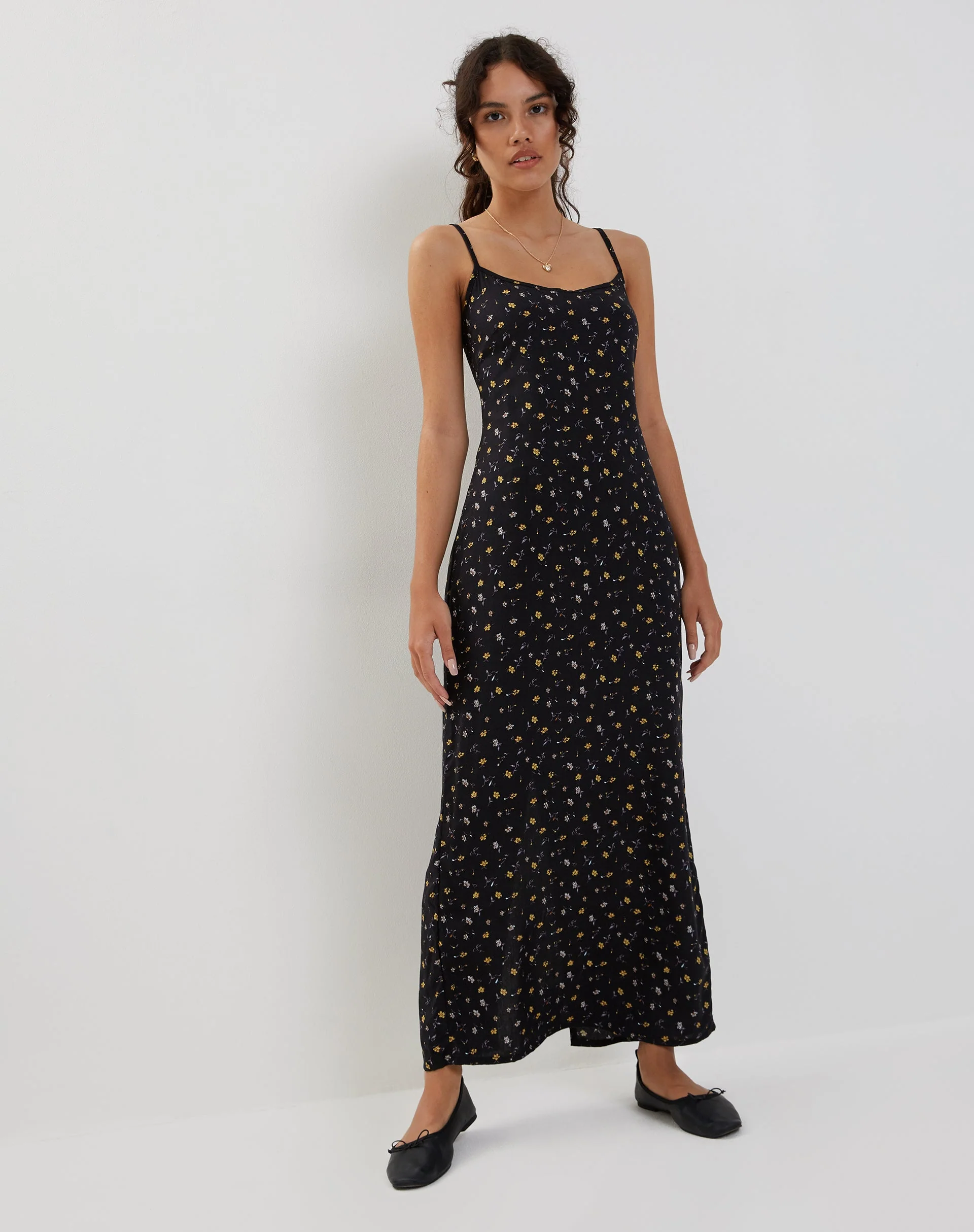 Kafka Maxi Dress in Pretty Petal Black - Image 3