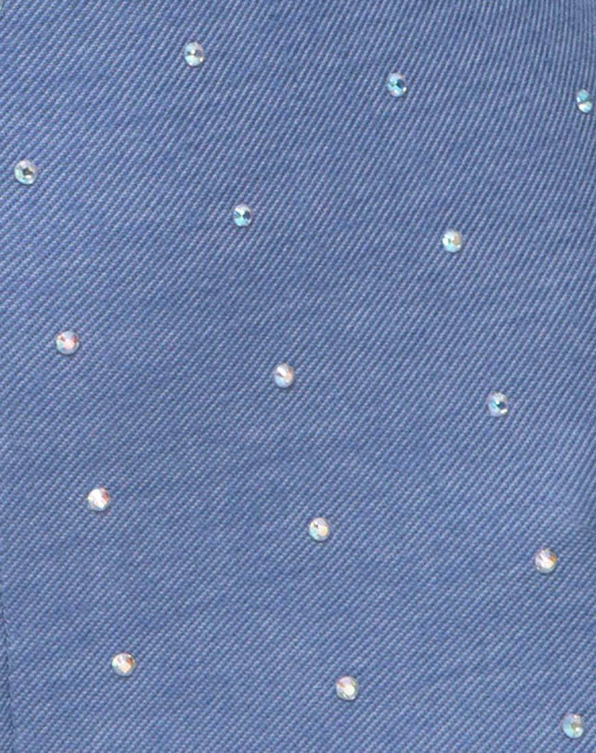 Kajoon Playsuit in Blue Denim Hot Fix - Image 5