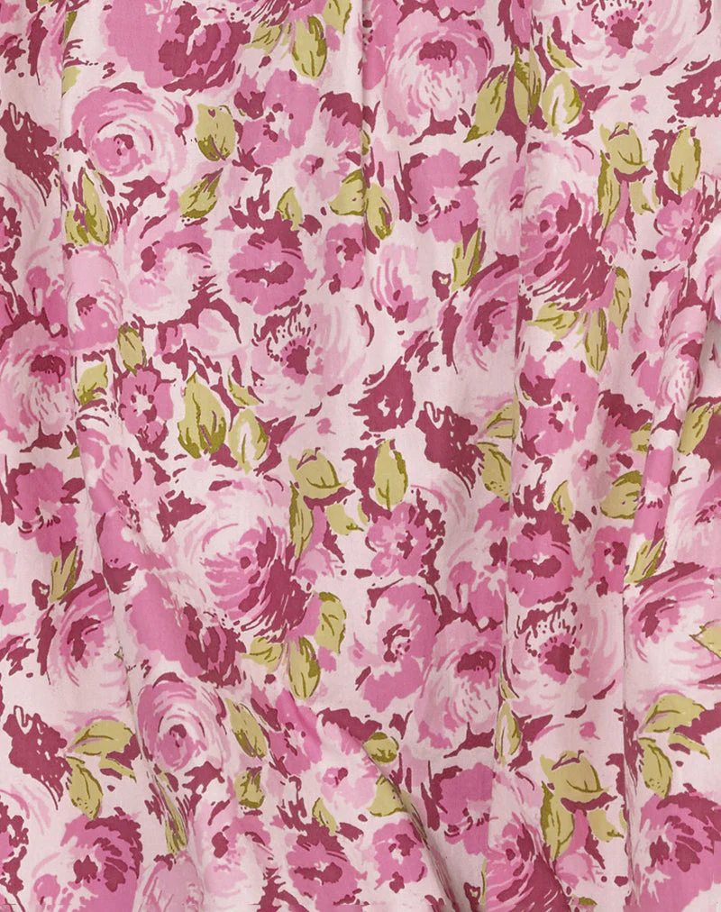 Kamalani Mini Dress in Blossom Floral Pink - Image 5