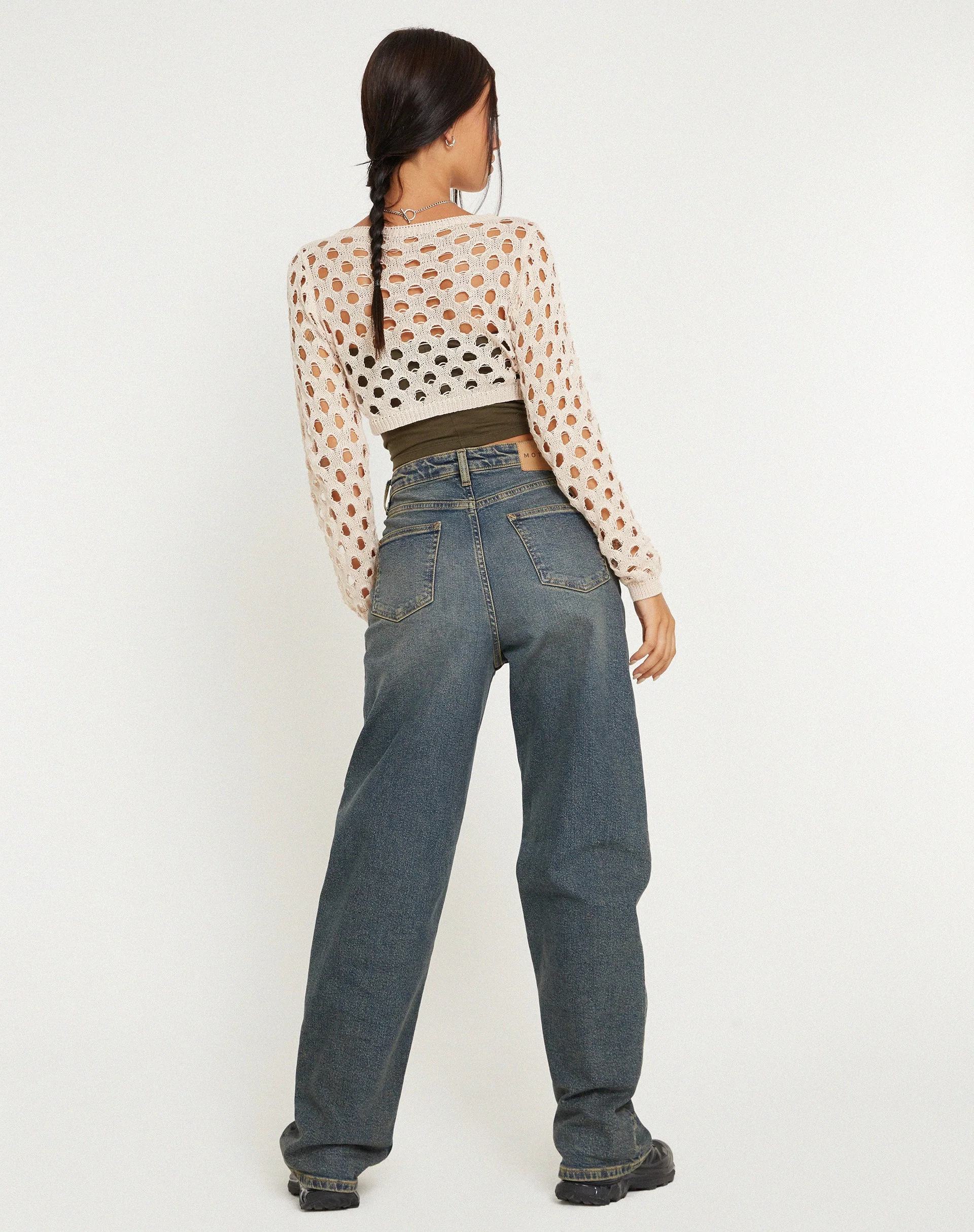 Kansaya Crop Top in Beige - Image 4